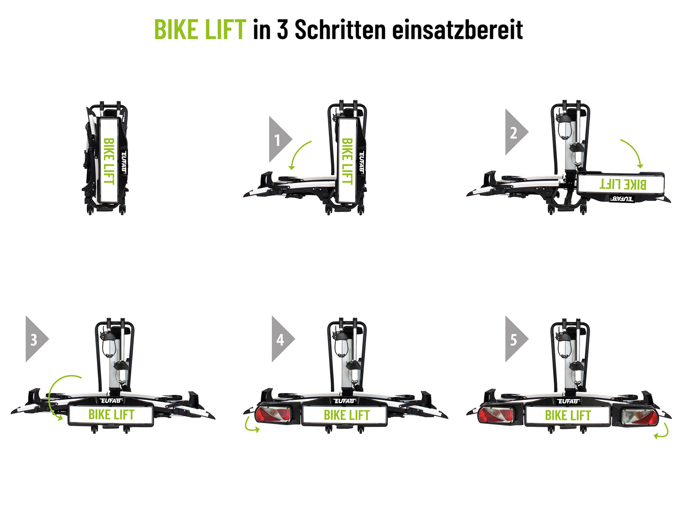 EUFAB Kupplungsfahrradträger »Fahrradträger BIKE LIFT für 2 Fahrräder«, benötigt Dauerplus auf Pin 9