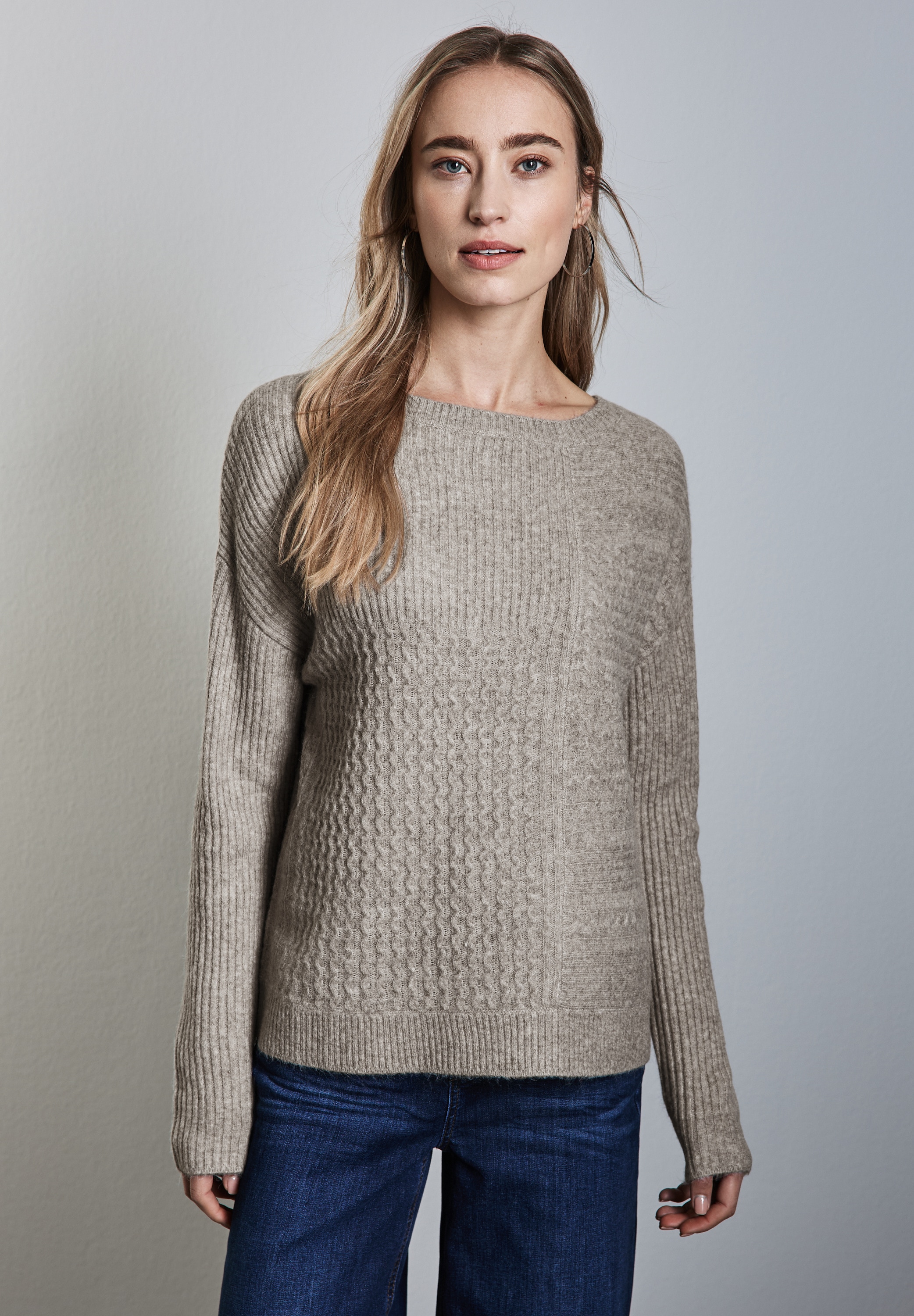 STREET ONE Strickpullover, mit U-Boot-Ausschnitt günstig online kaufen