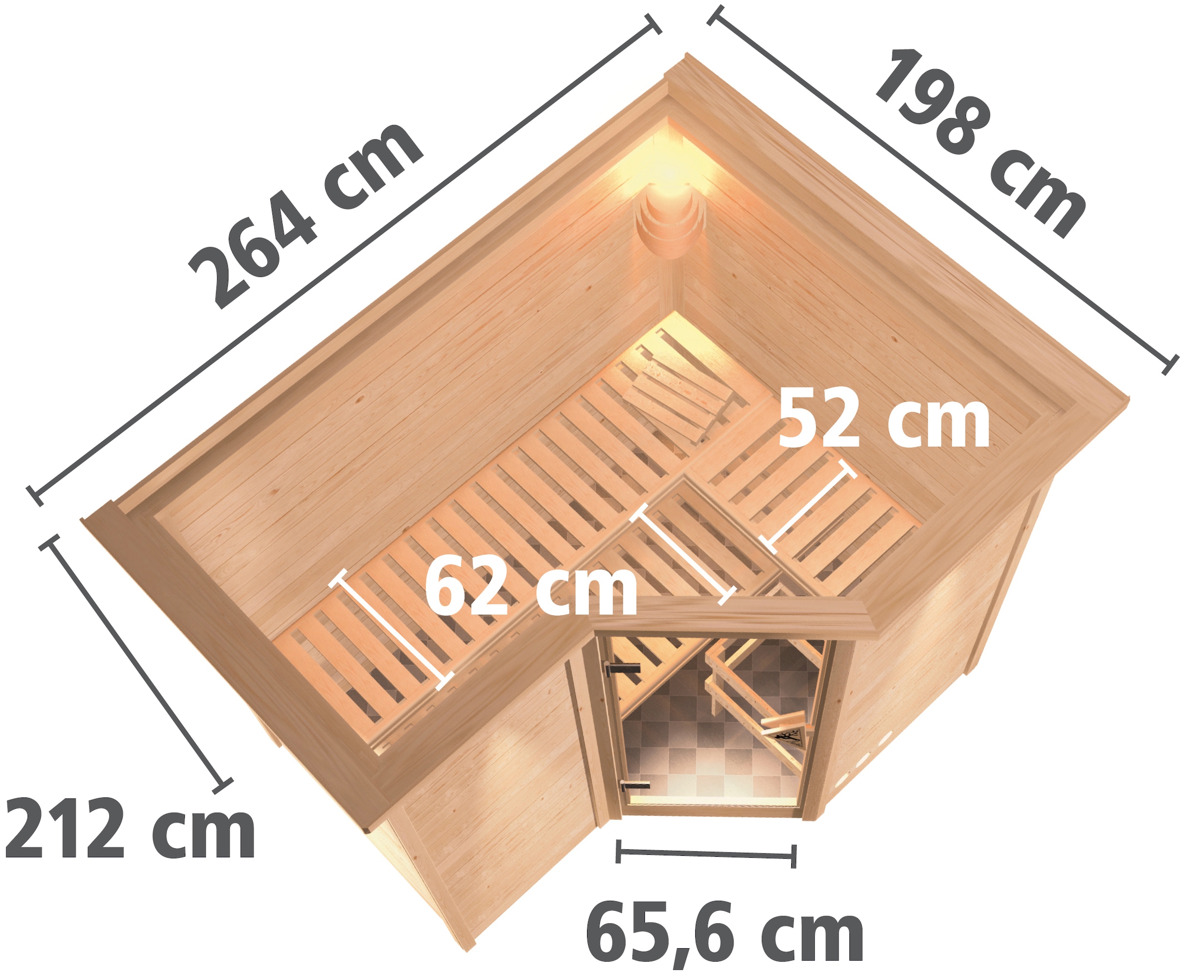 Karibu Sauna »Sanna 2«, ohne Ofen