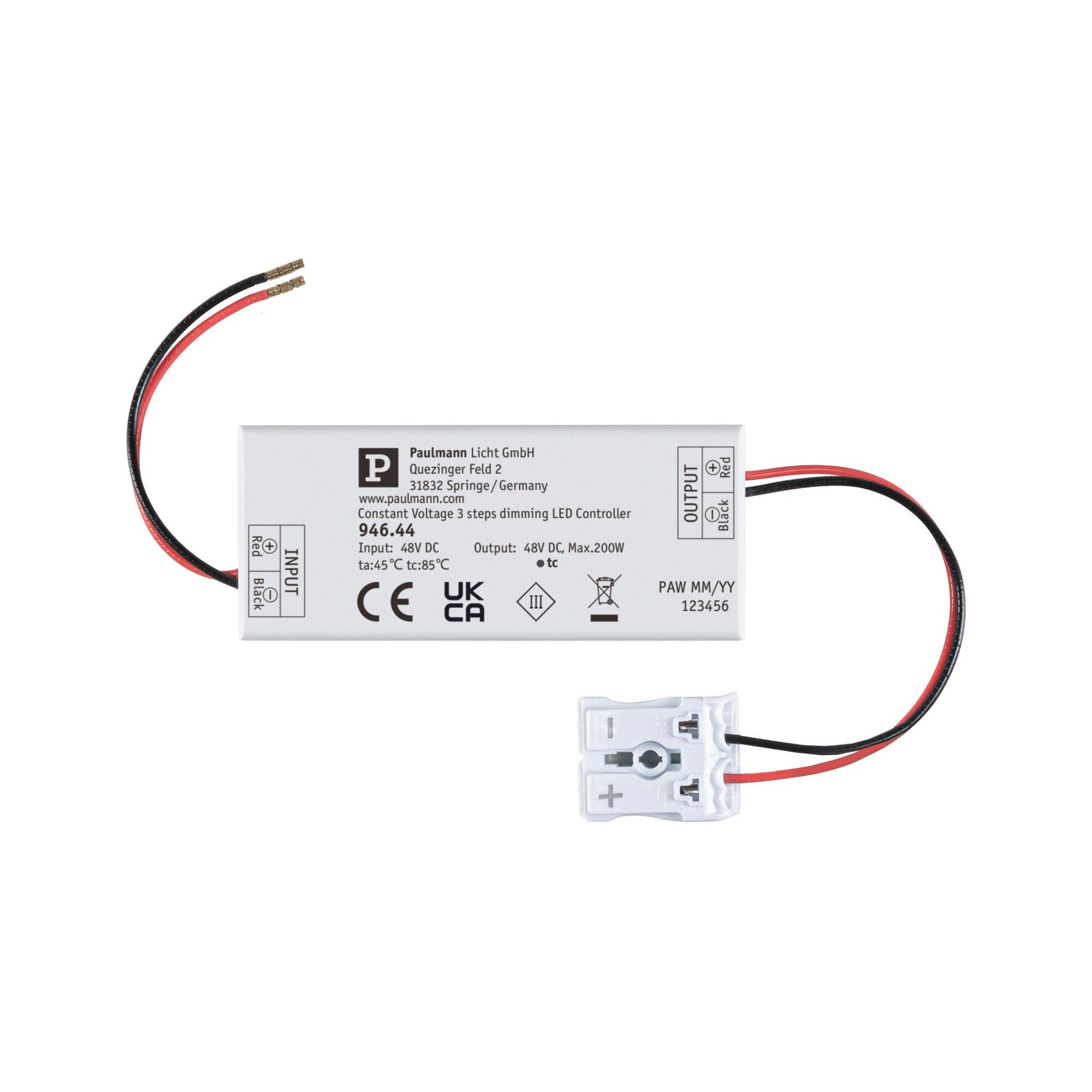 Paulmann Schienensystem-Controller »ULine Zubehör max. 200W 48V 80x35mm Weiß« 1 tlg. 3-Step-Dimmer