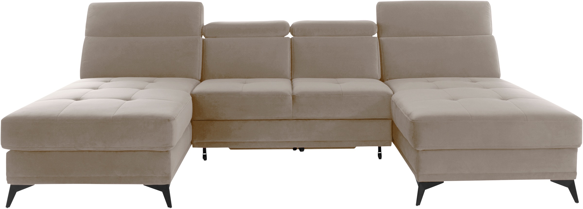 Home affaire Wohnlandschaft "Cardiz U-Form" inkl.Kopfteilverstellung und Fe günstig online kaufen