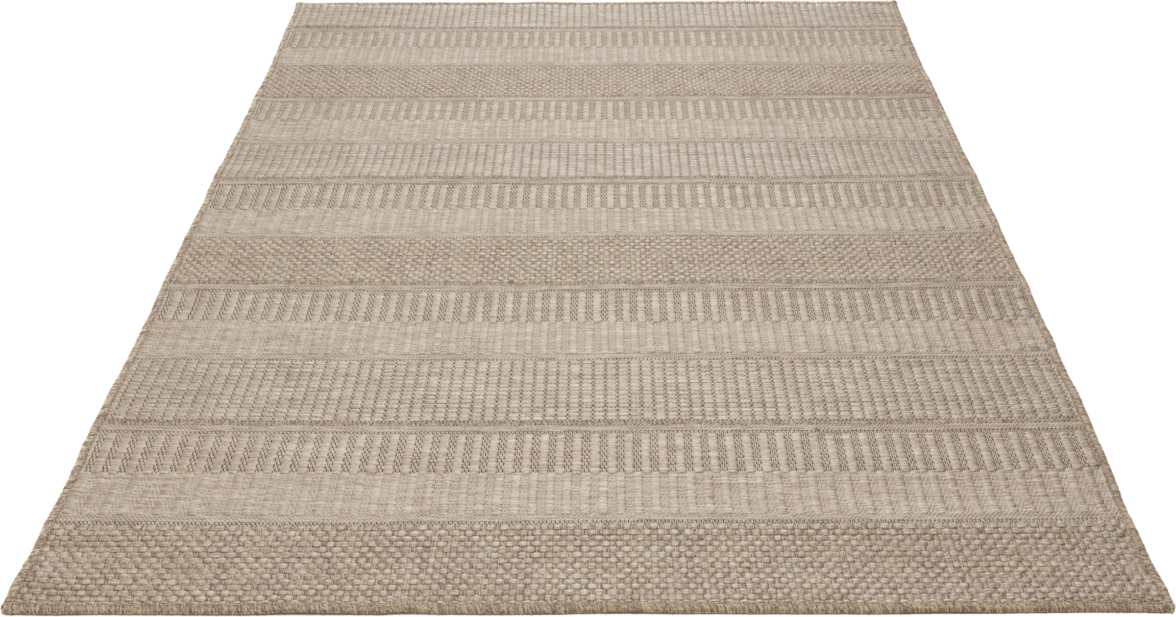 Gino Falcone Teppich »Mariella GF-136«, rechteckig, 6 mm Höhe, modernes Streifen Design, meliert, In- und Otdoor geeignet