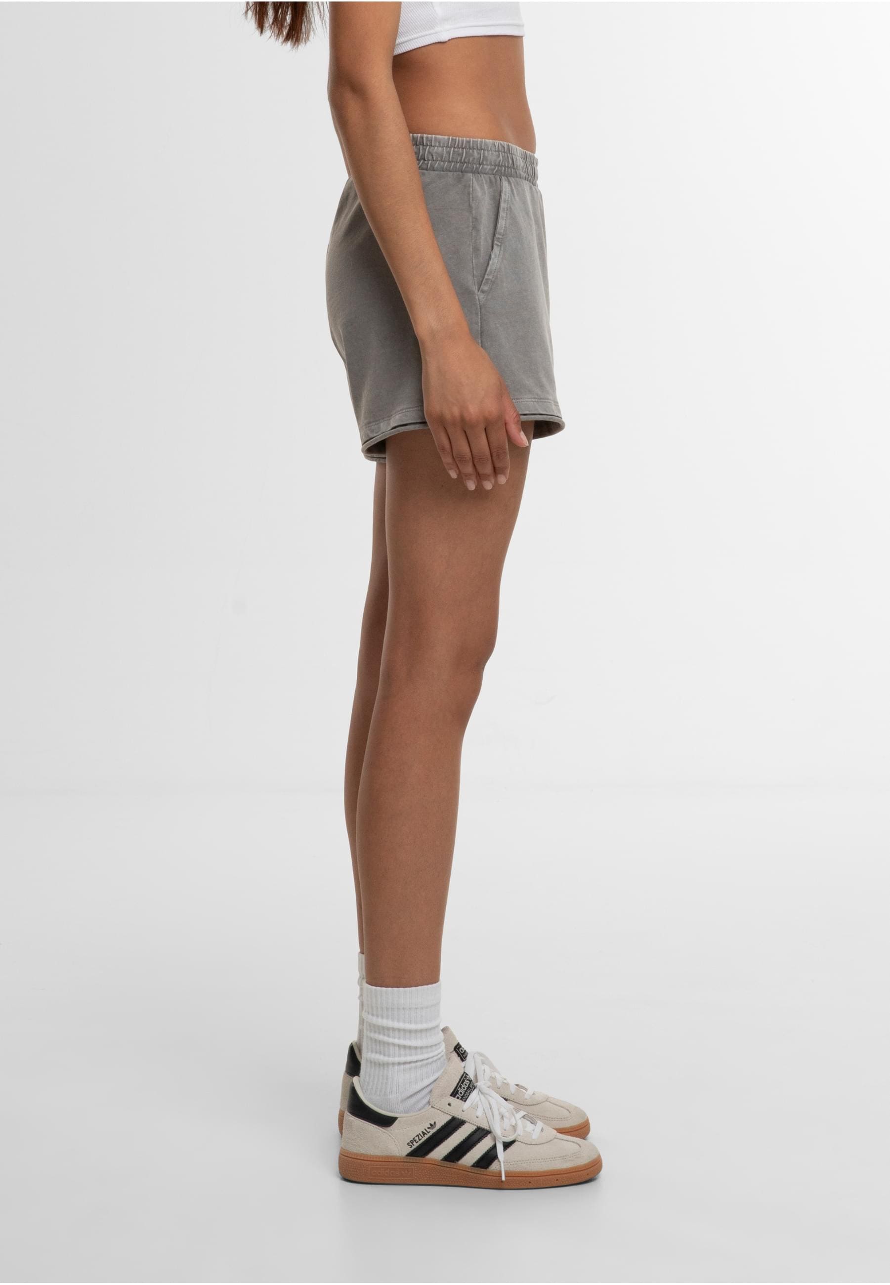 URBAN CLASSICS Sweatshorts »Urban Classics Ladies Washed Jersey Shorts«, (1 tlg.)