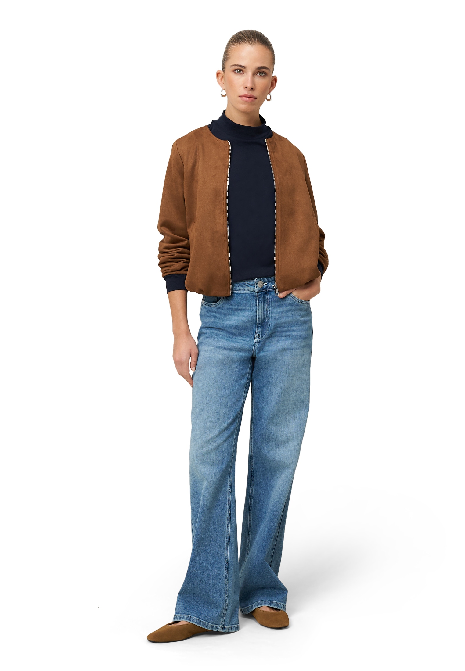 Zero Kurzarmshirt »Damen mit Stehkragen« 1 tlg. Plain/ohne Details