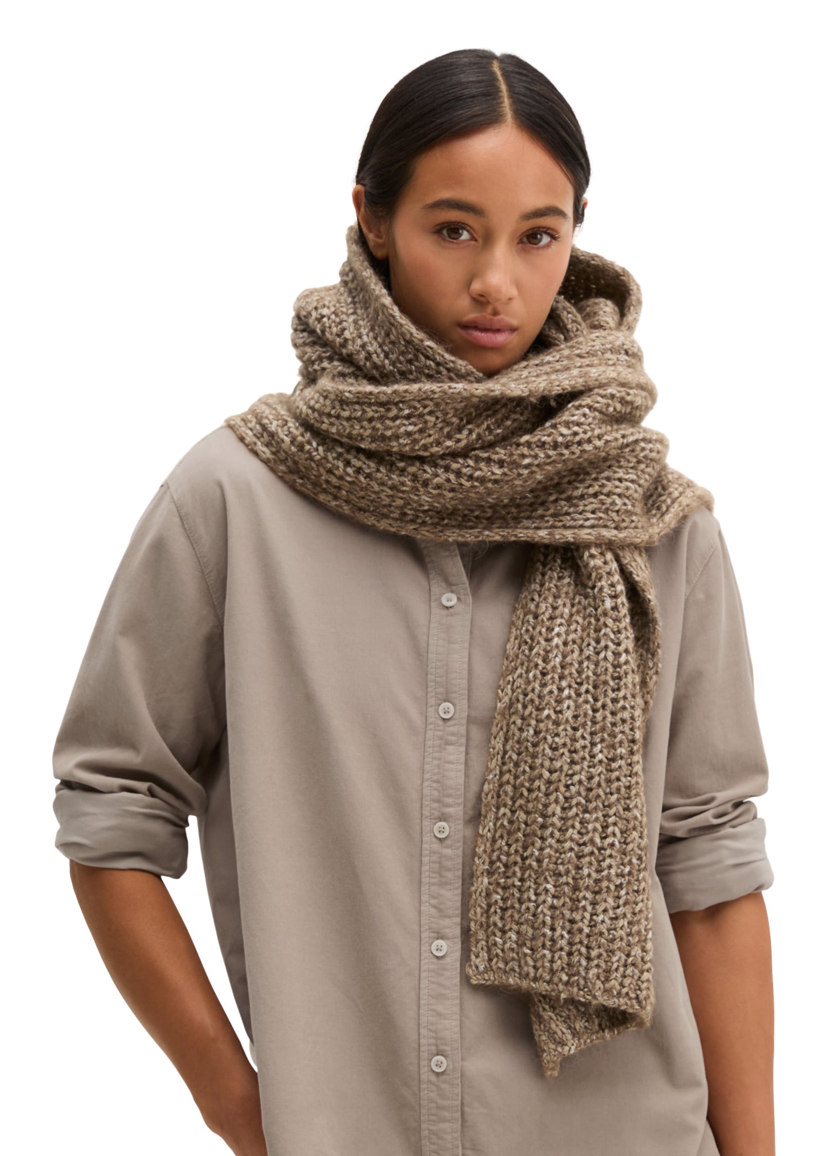 Marc O'Polo Strickschal »aus Bio-Baumwoll-Mix mit Alpakawolle«