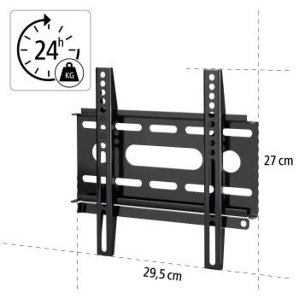 Hama TV-Wandhalterung »TV Wandhalter, Fernsehhalterung, flach, 48 - 94 cm (19" - 37"), 32"«