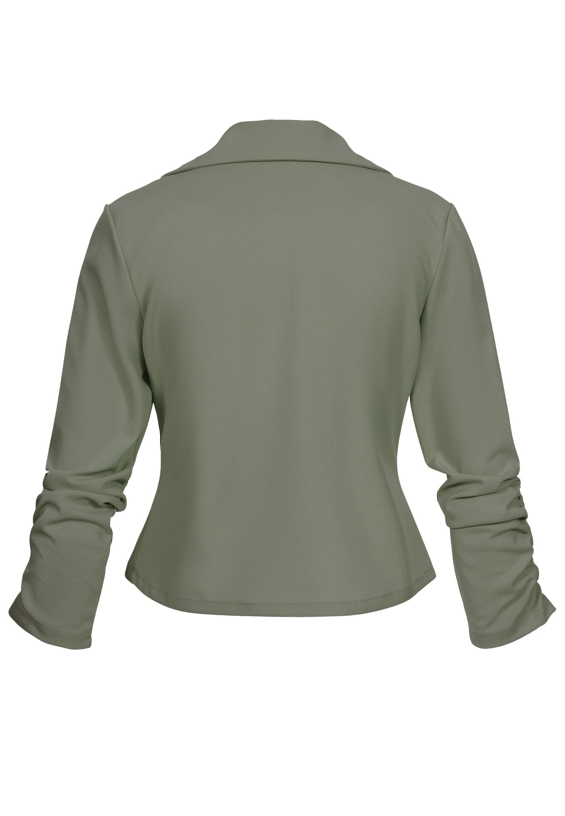 CLOUD 5IVE Strickjacke "CLOUD 5IVE Short Blazer with ruched sleeves" 1 Stk. günstig online kaufen