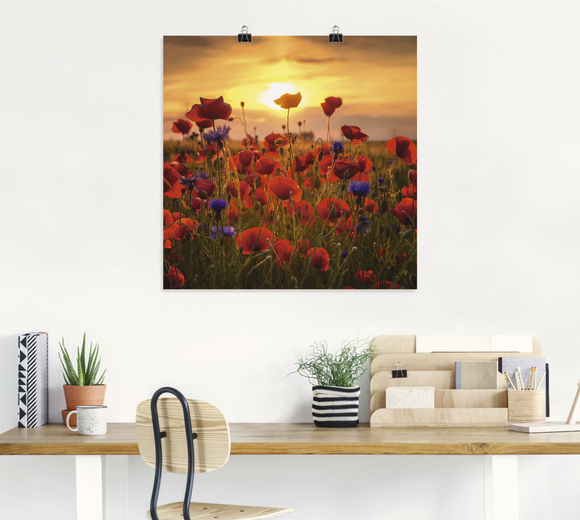 Thumbnail - Artland Wandbild "Mohnblumen im Abendlicht", Blumen, (1 St.), als Alubild, Outdoorbild, Leinwandbild, Poster, Wandaufkle...