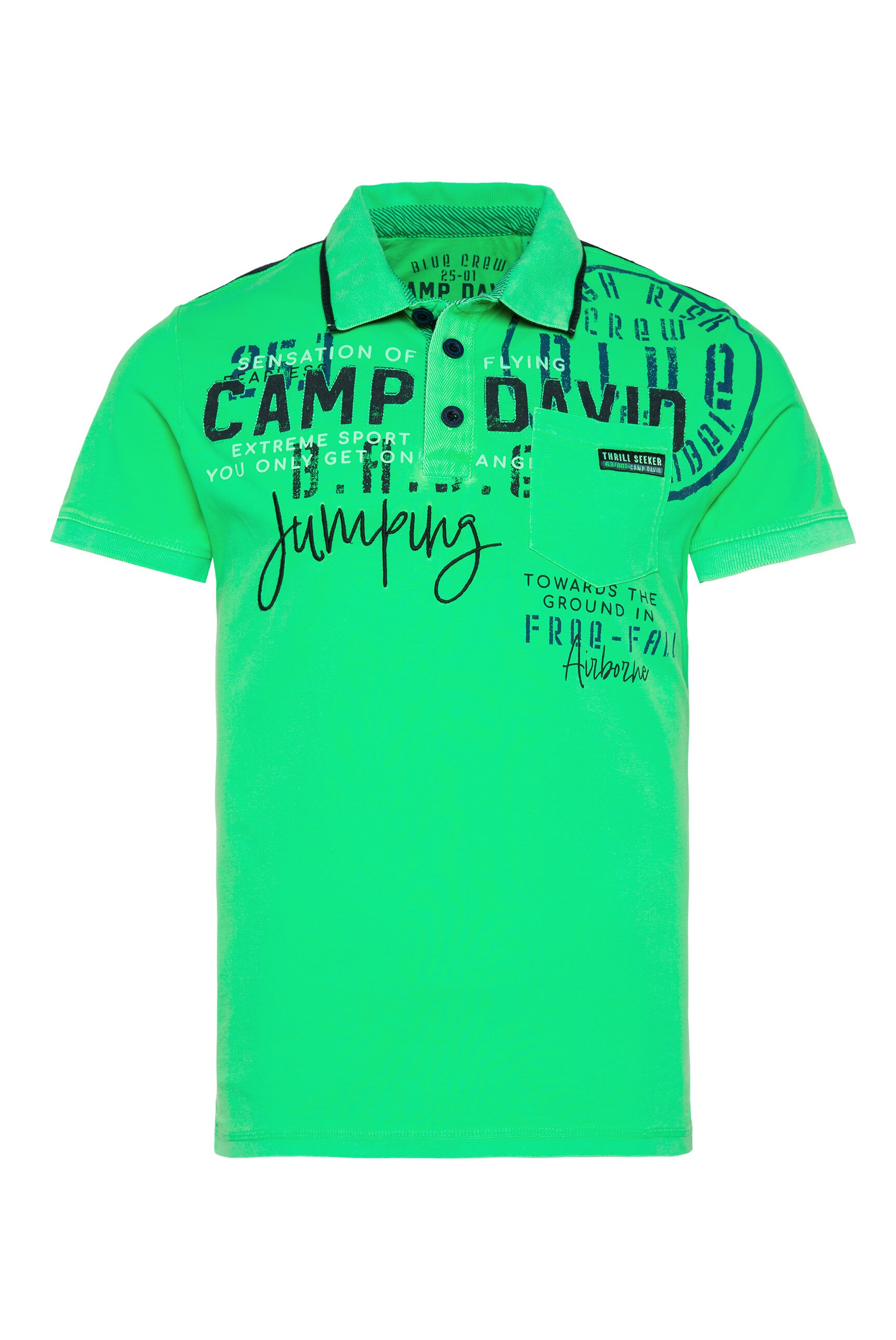 CAMP DAVID Poloshirt, aus Baumwolle