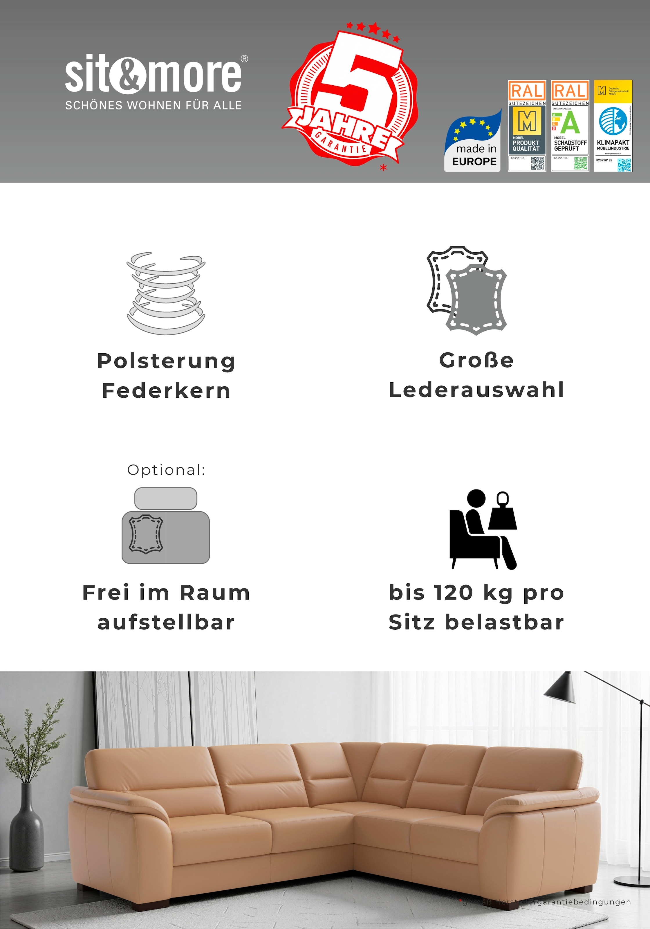 sit&more Sessel »Montego« mit Federkern