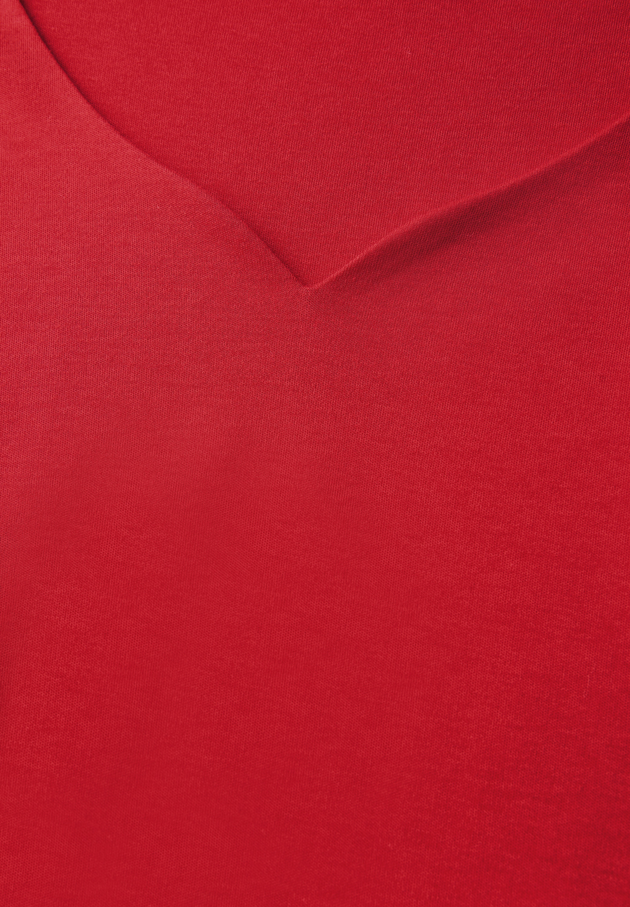 STREET ONE T-Shirt, mit Herzausschnitt, Sommershirt
