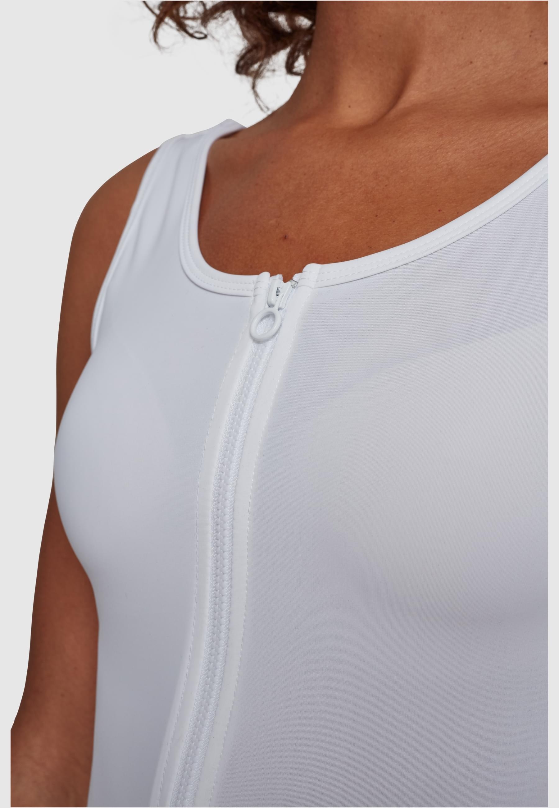 URBAN CLASSICS Muskelshirt »Urban Classics Damen Ladies Side Stripe Cropped Zip Top«, (1 tlg.)