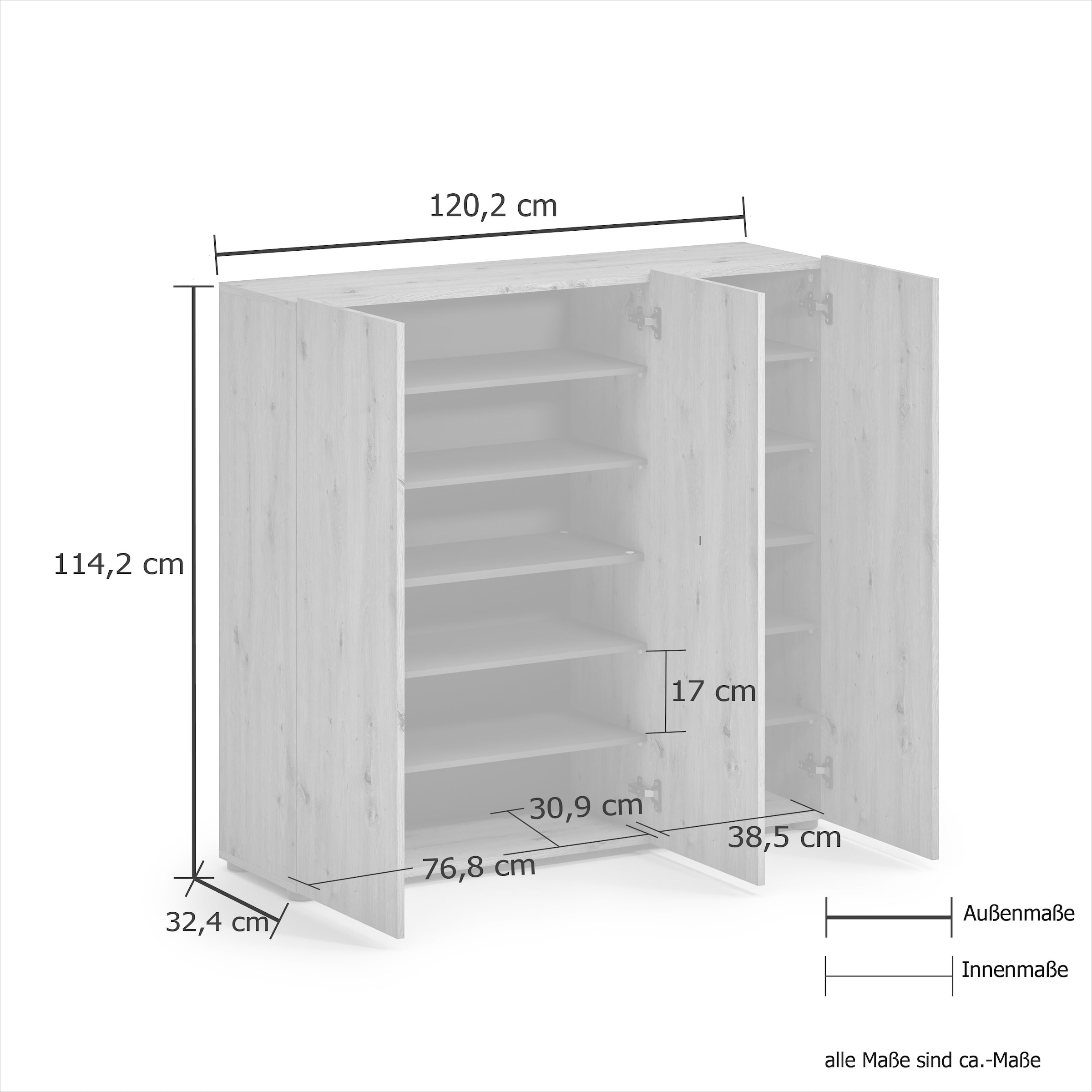 INOSIGN Schuhschrank »Mister«, Breite 120 cm