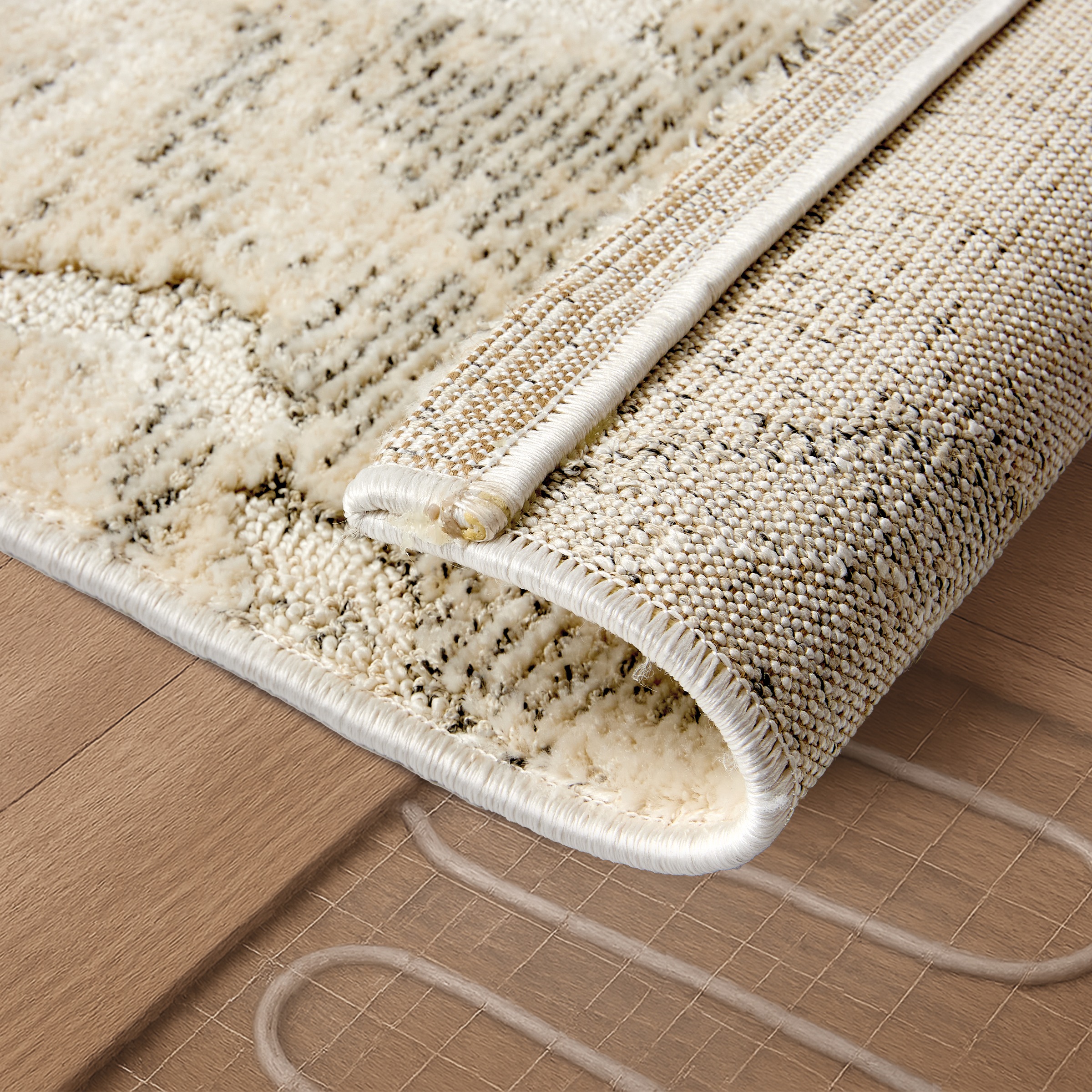 ASTRA Teppich »Lou 254«, rechteckig, 10 mm Höhe, Hoch Tief Struktur, Kurzflor, Wohnzimmer, Schlafzimmer