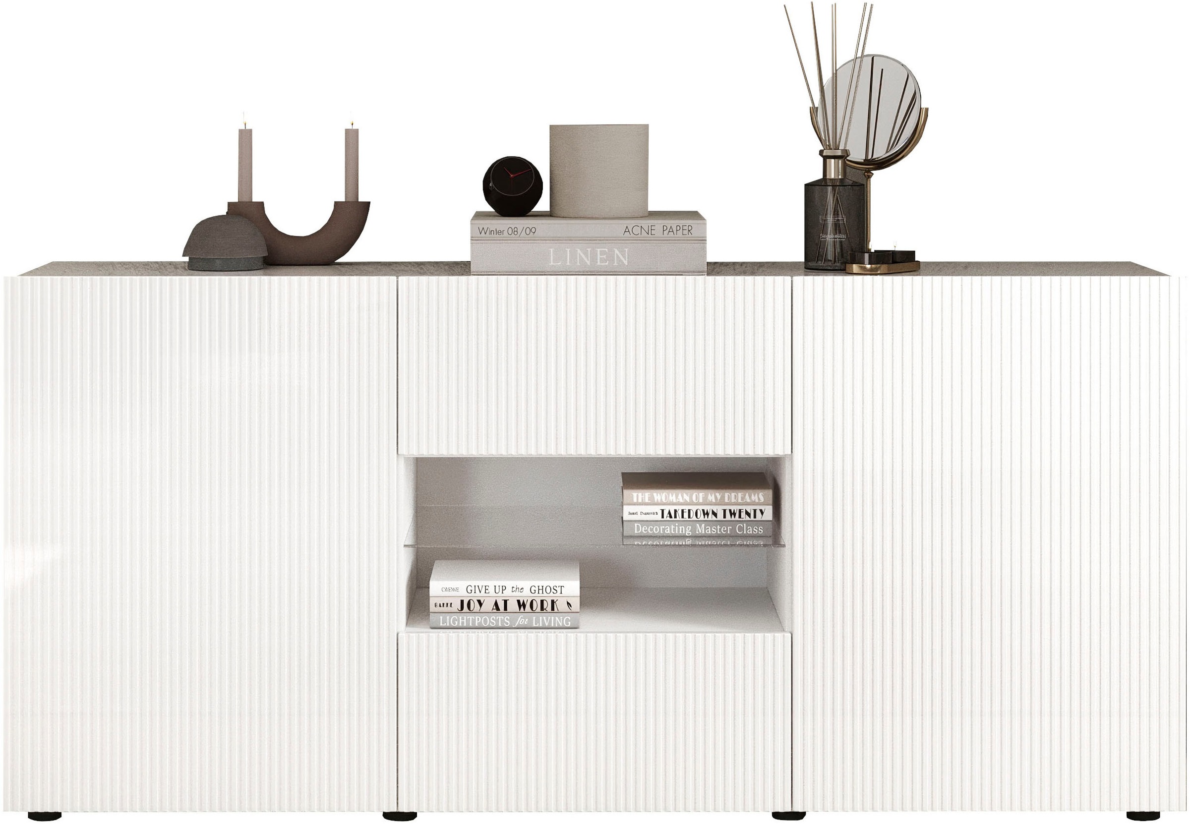 Home affaire Sideboard "Rio Breite 181 cm, Kommode mit 2 Türen u. 2 Schubkä günstig online kaufen