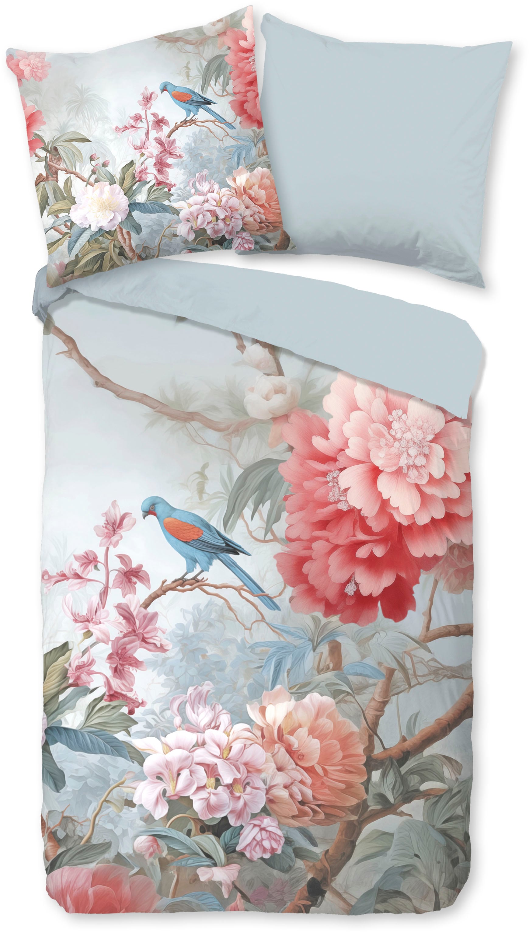 good morning Wendebettwäsche "Birdie" 2 Stk. tlg. 100% Baumwolle, Renforcé, günstig online kaufen