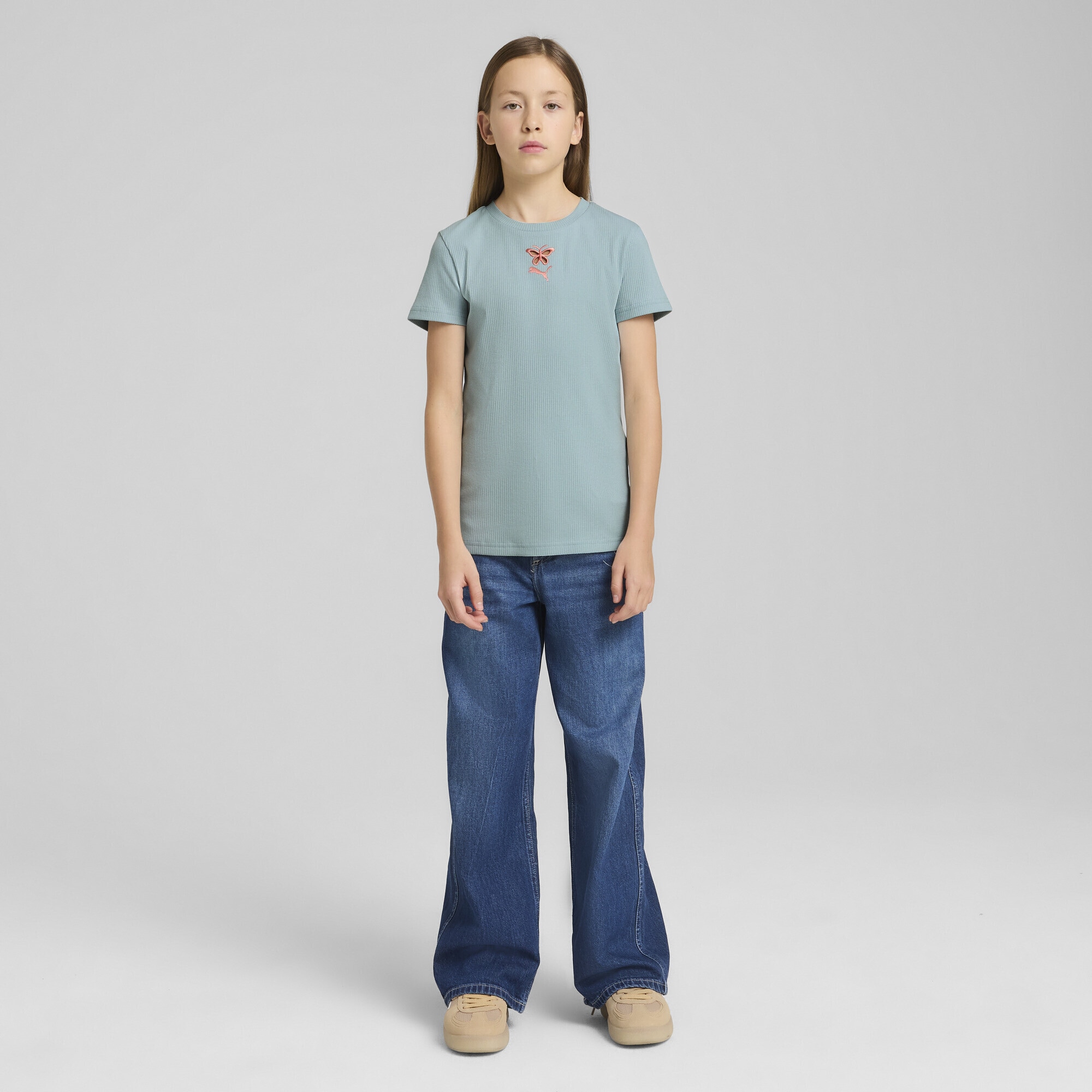 PUMA T-Shirt »GRAPHICS Geripptes T-Shirt Mädchen«