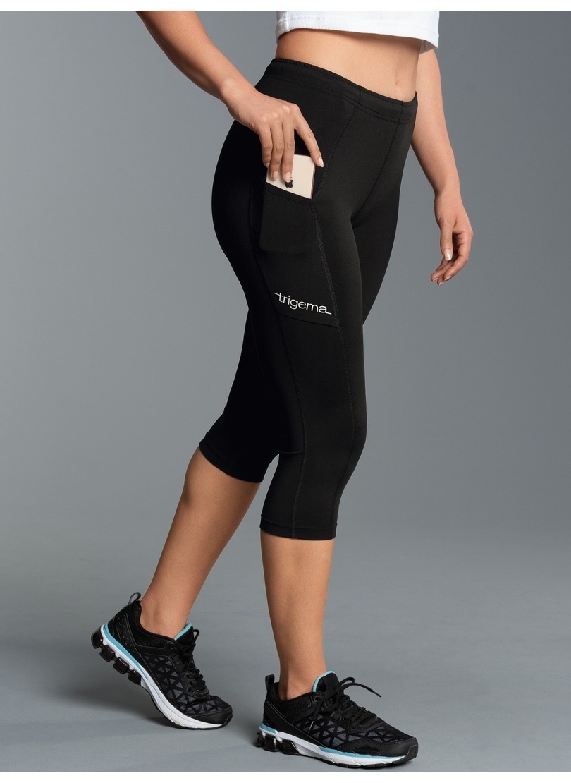 Trigema Jerseyhose »TRIGEMA Kurze Sportleggings mit Seitentasche«, (1 tlg.)