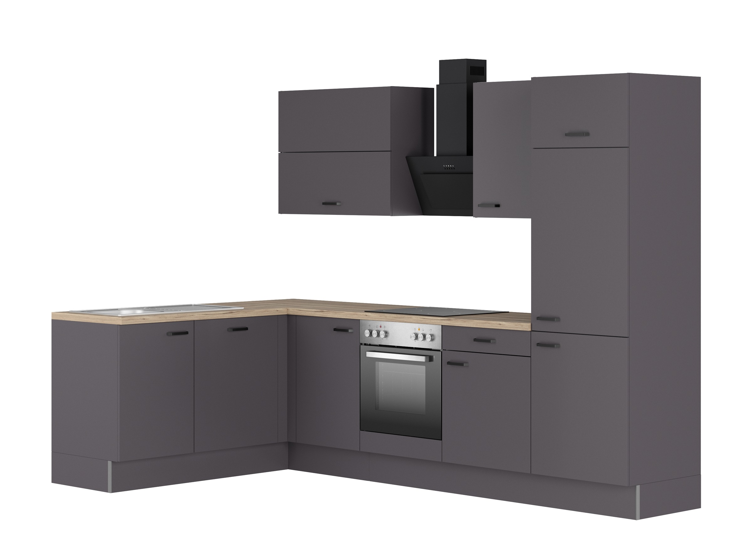 Thumbnail - KOCHSTATION Winkelküche "KS-Paula, Stellmaße rechts B/T 295/175 cm, links B/T 175/295 cm" Wahlweise Spüle rechts oder li...