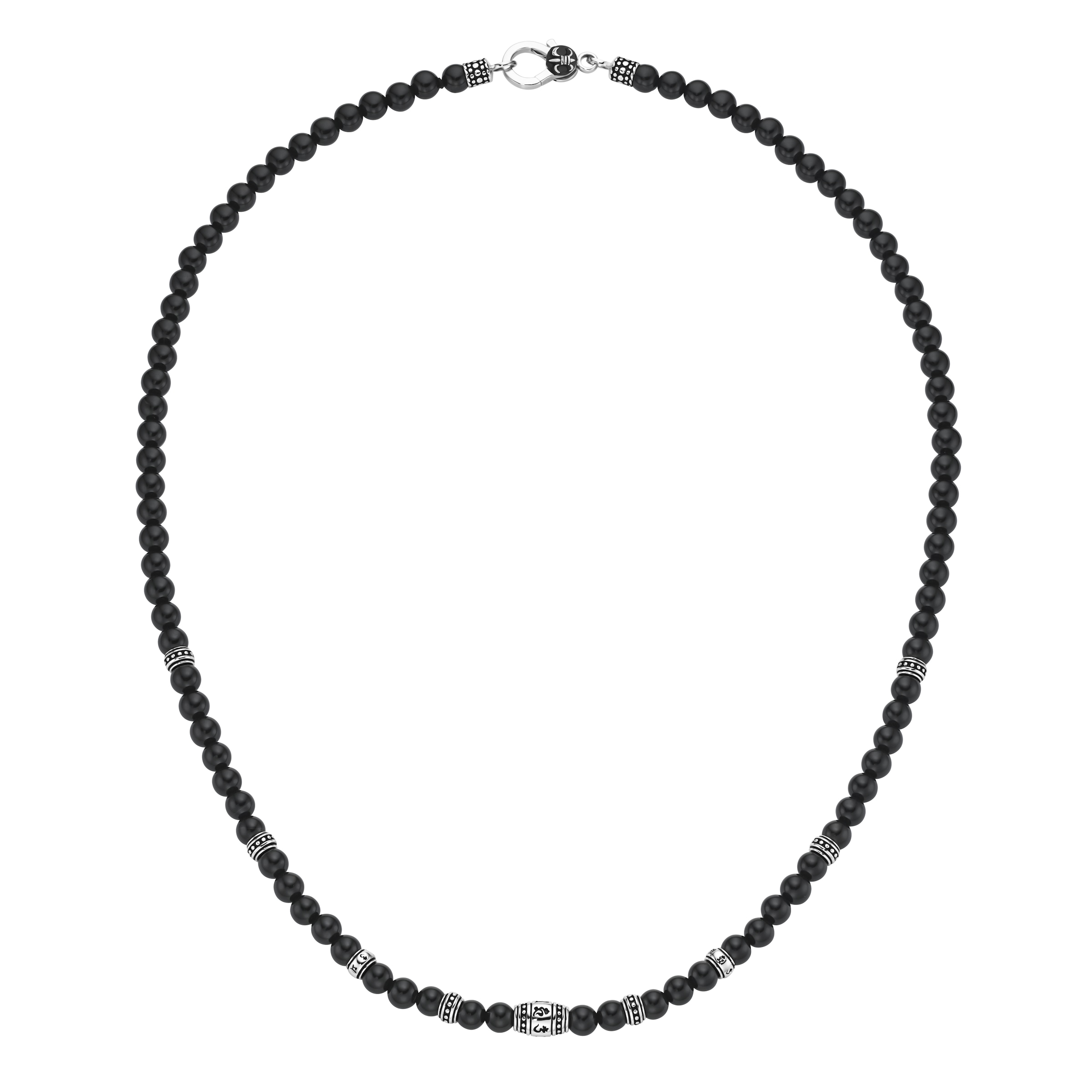 Silber oder GIORGIO syn. Collier Achat-, BAUR MARTELLO MILANO 925« | Tigerauge- »schwarze Türkis-Kugeln,