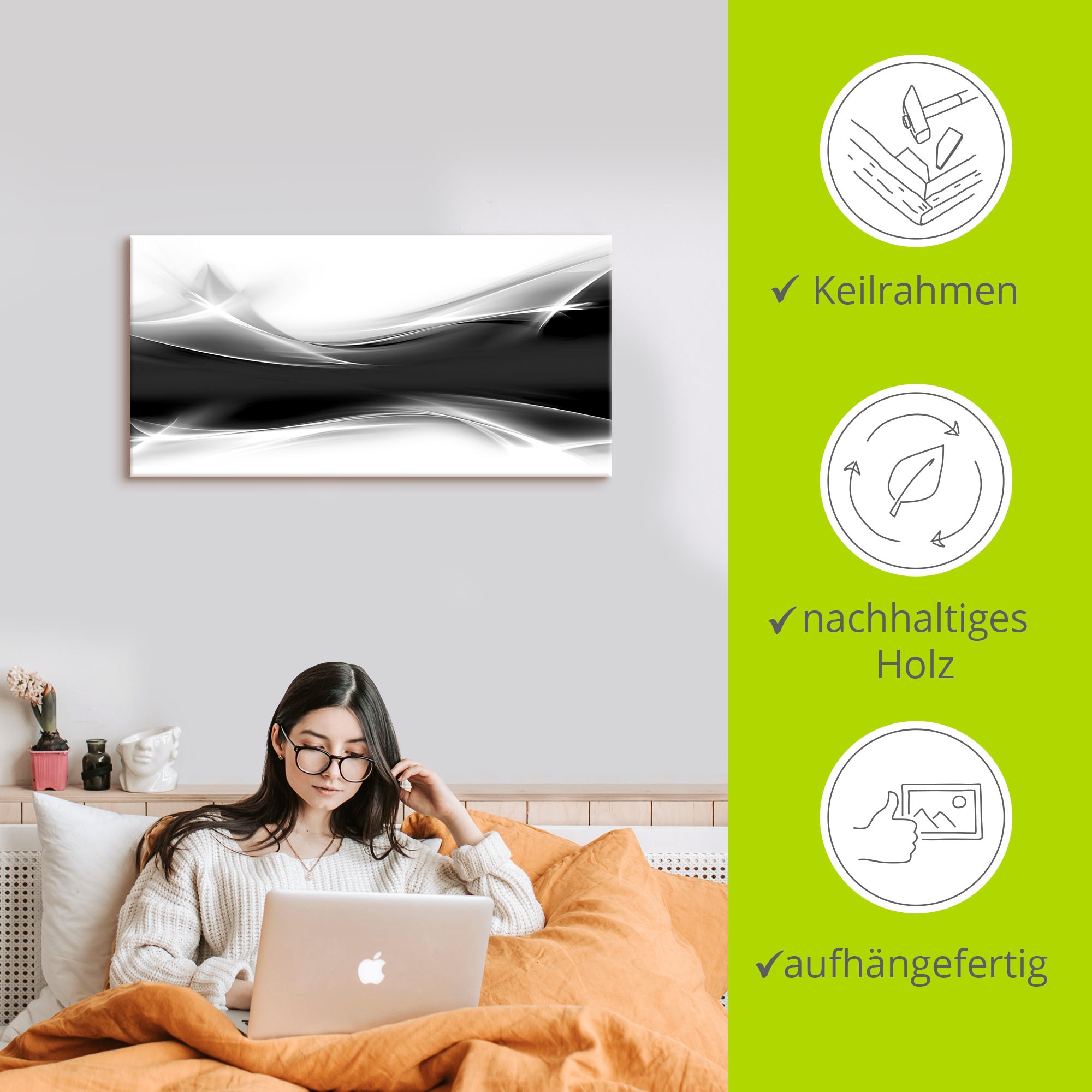 Artland Wandbild »Kreatives Element«, Gegenstandslos, (1 St.), als Alubild, Outdoorbild, Leinwandbild, Poster, Wandaufkleber