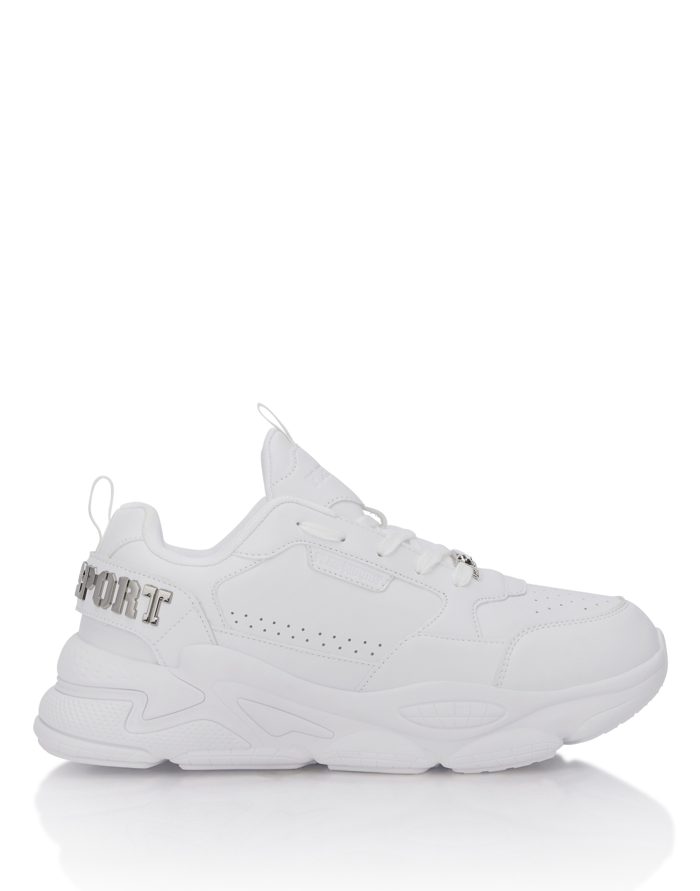 Sneaker PLEIN SPORT "Lo-Top Turnschuhe", Damen, Gr. 43, Normalschaft, 01, weiß, Schuhe Sneaker 2
