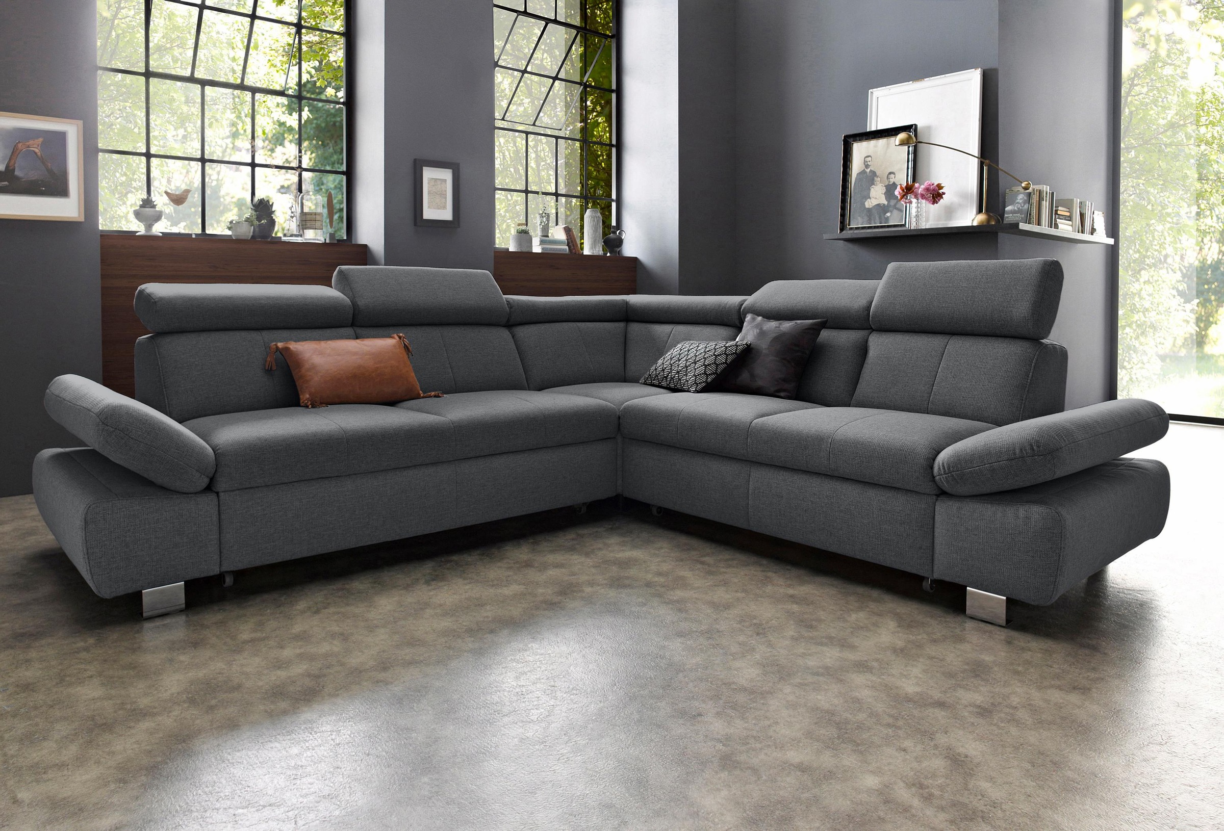 exxpo - sofa fashion Ecksofa "Happy, bequem, tolle Detailverarbeitung, zeit günstig online kaufen