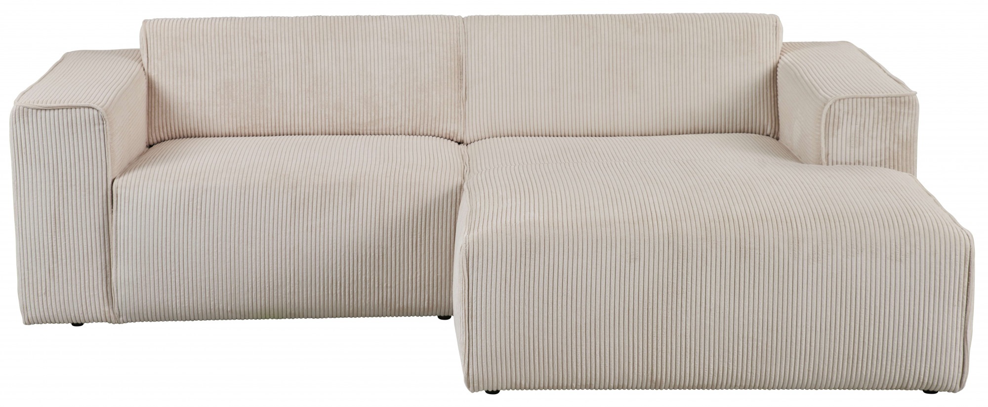 Home affaire Ecksofa "Noord mit Kedernaht, Breite 234 cm, L-Form" Cord, Str günstig online kaufen