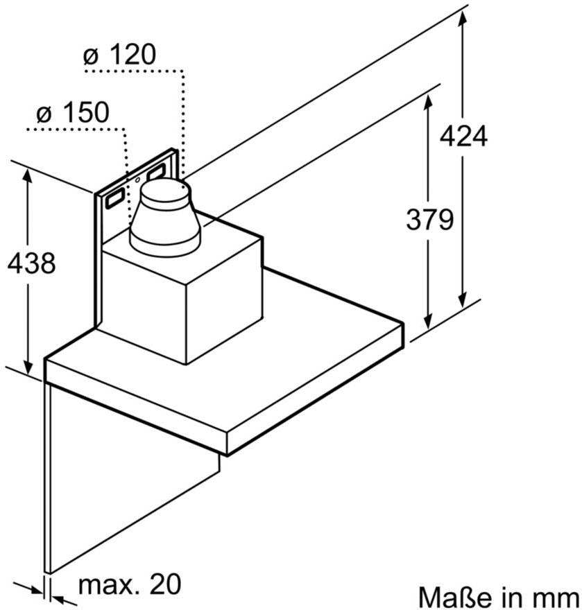 BOSCH Wandhaube »DWB67CM50«, Serie 6