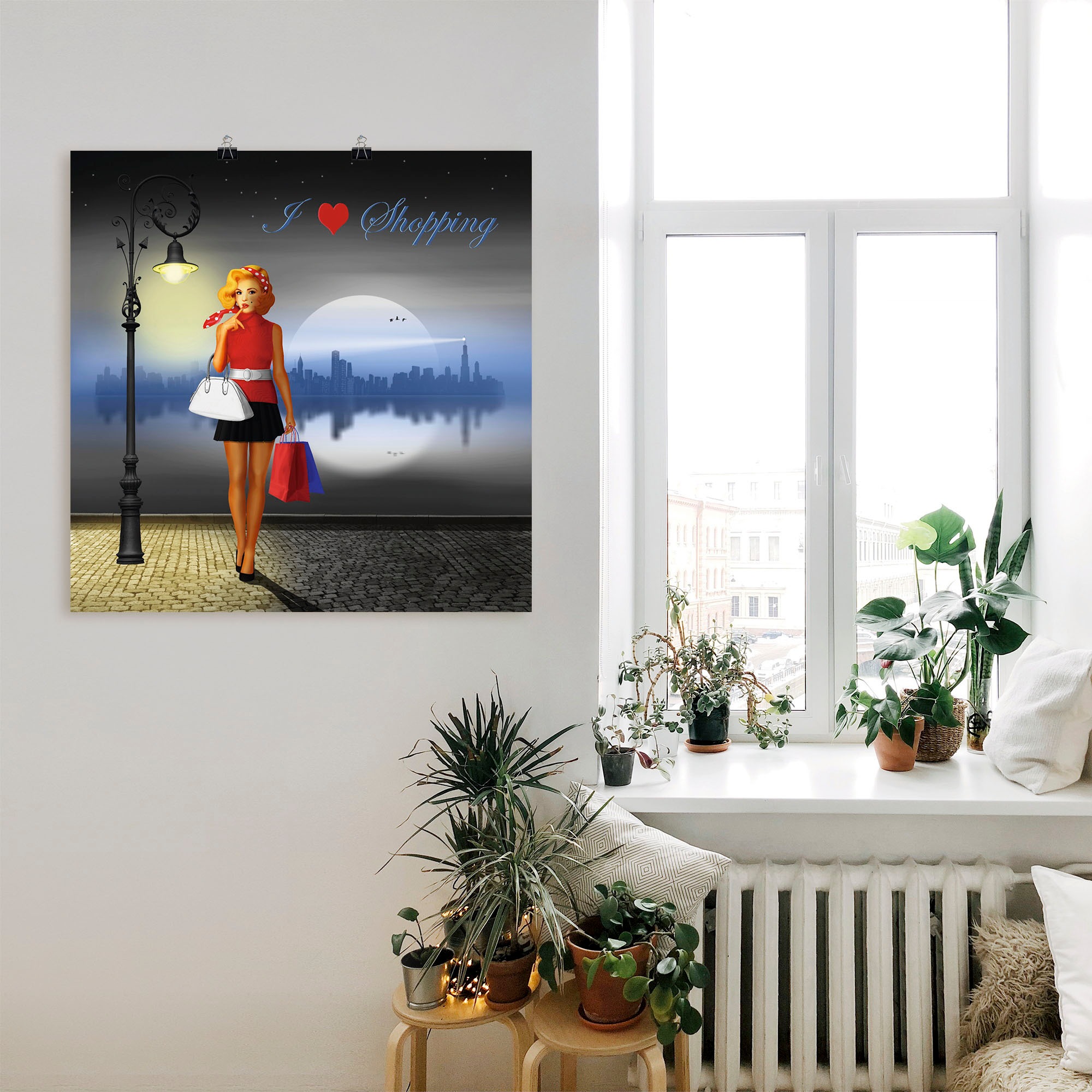 Artland Wandbild "Ich liebe Einkaufen", Mode, (1 St.), als Alubild, Outdoor günstig online kaufen