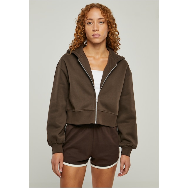 URBAN CLASSICS Sweatjacke »Damen Ladies Short Oversized Zip Jacket«, (1 tlg.)  für kaufen | BAUR