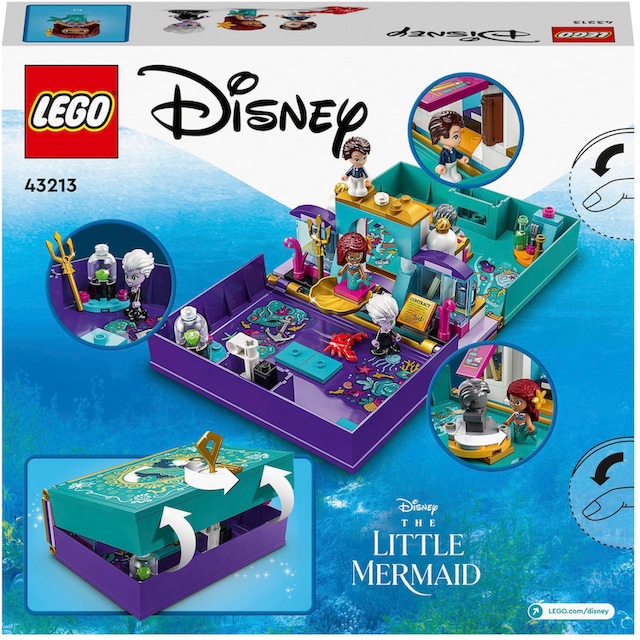 LEGO® Konstruktionsspielsteine »Die kleine Meerjungfrau – Märchenbuch  (43213), LEGO® Disney Princess«, (134 St.) | BAUR