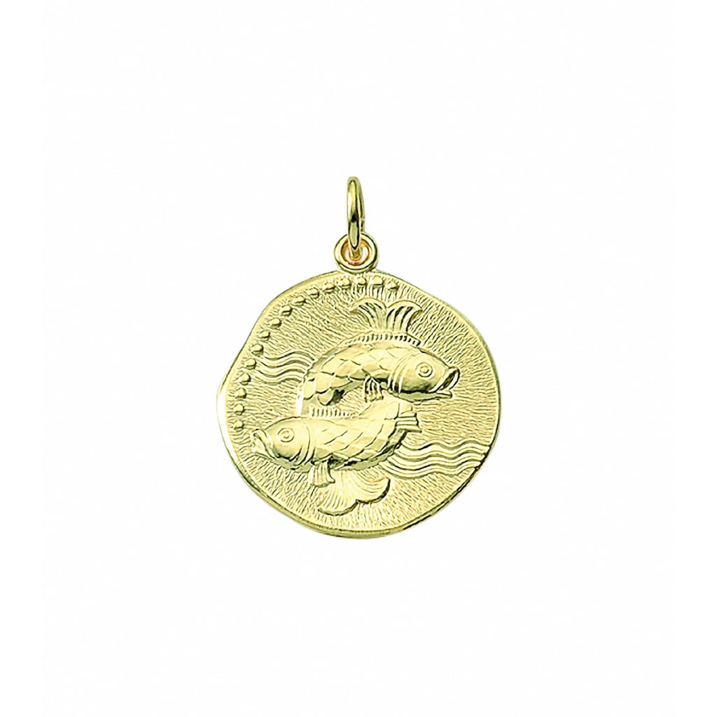 Adelia´s Kette mit Anhänger »333 Gold Sternzeichen Anhänger Fisch Ø 18,2 mm«, Schmuckset - Set mit Halskette