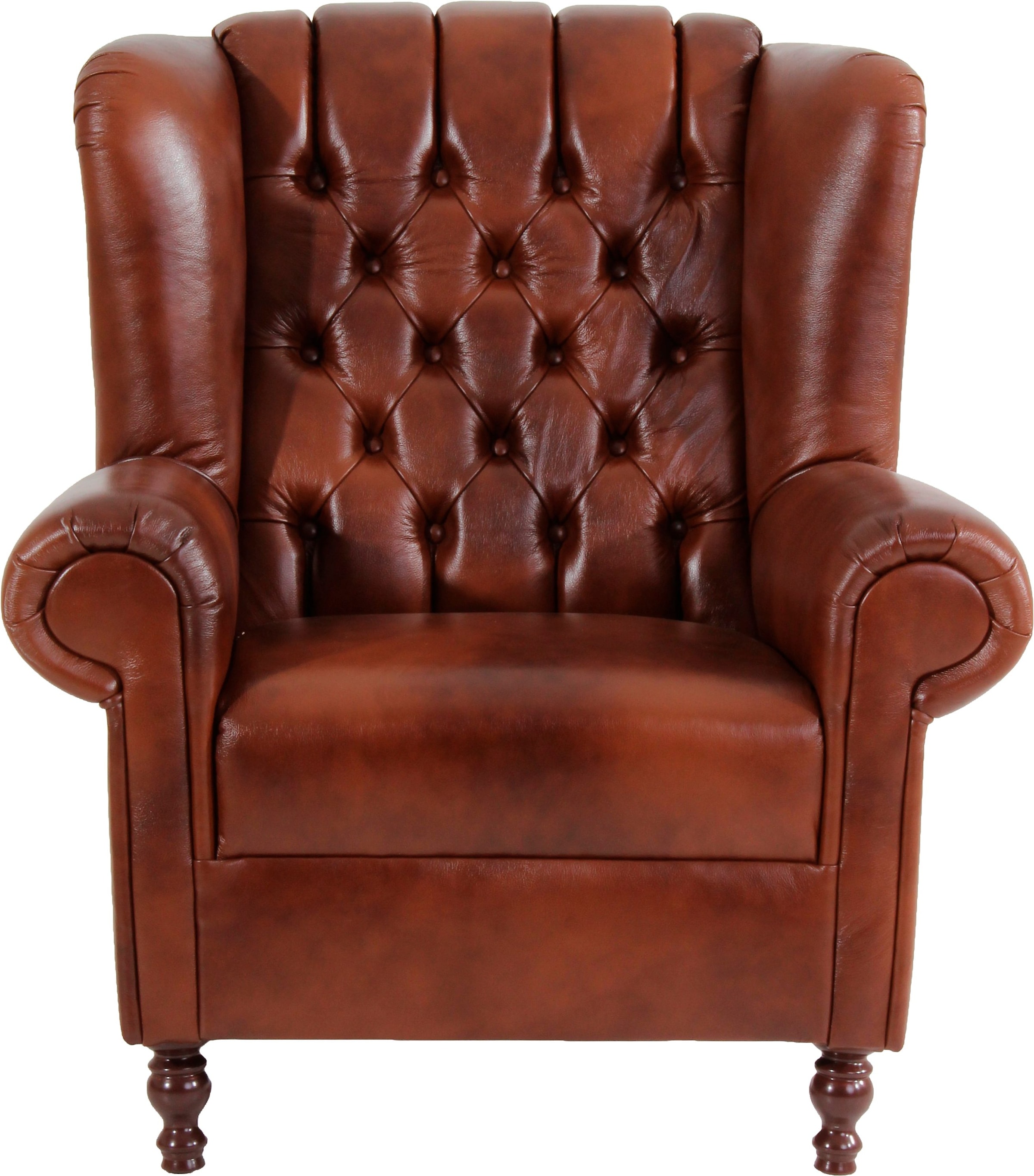 Max Winzer® Ohrensessel »Valerie Chesterfield Clubsessel der Extraklasse, hoher Sitzkomfort«, Retro und modern, mit edler Knopfheftung