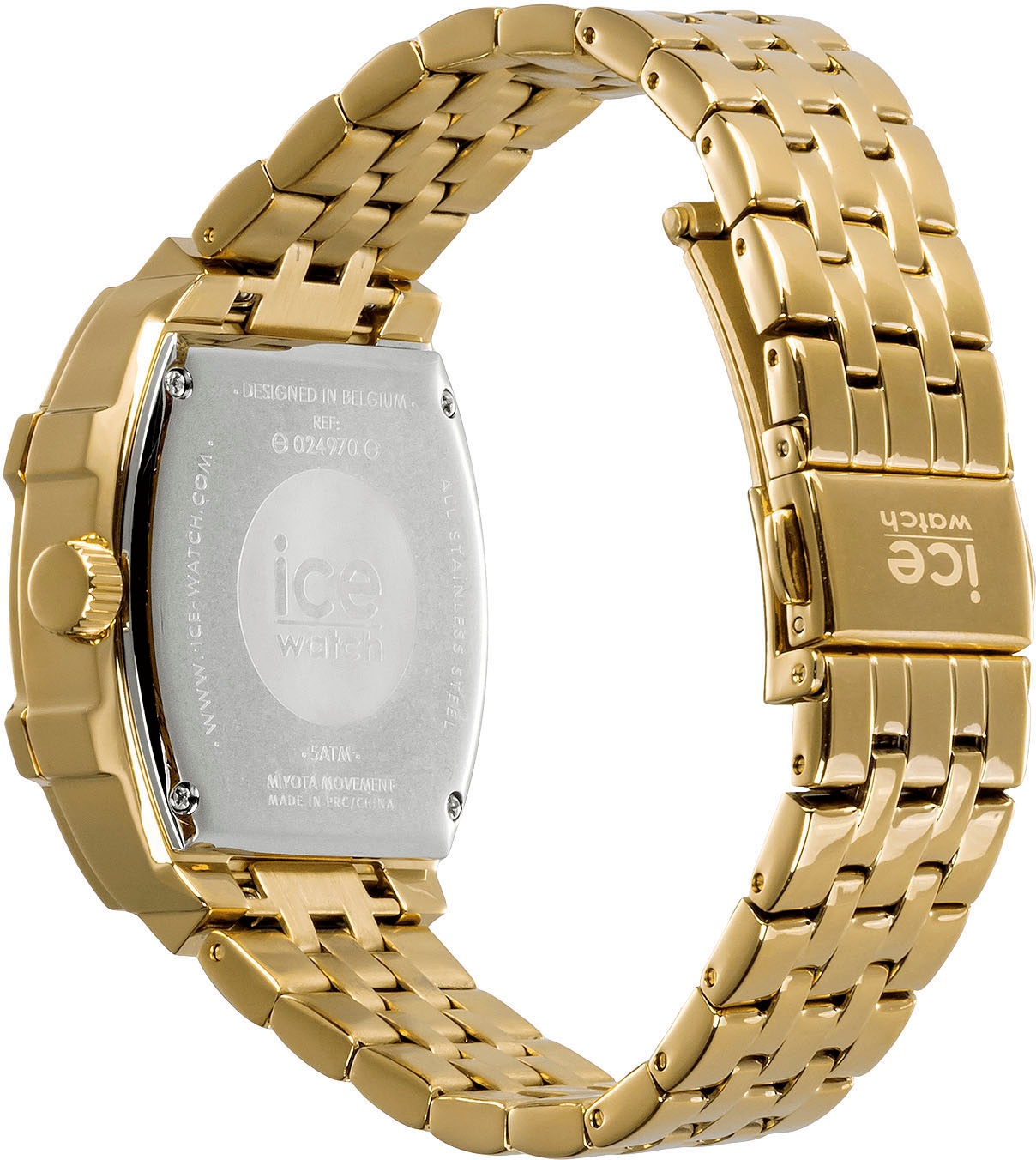 ice-watch Quarzuhr »ICE boliday - Full steel shiny - Small - 3H + Date«, Armbanduhr, Damenuhr, Edelstahlarmband, Datum, analog