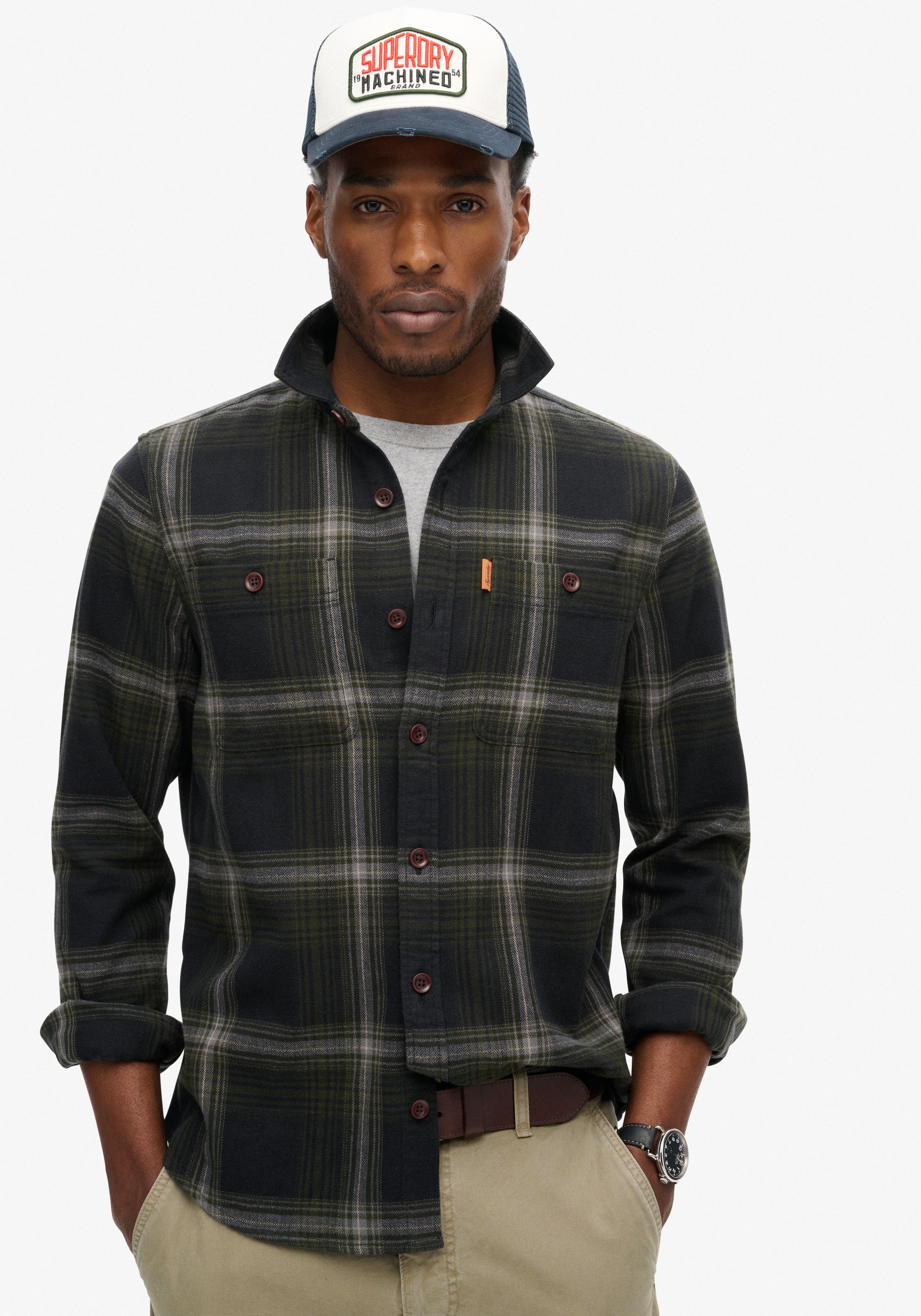 Superdry Langarmhemd "VINTAGE CHECK OVERSHIRT" günstig online kaufen