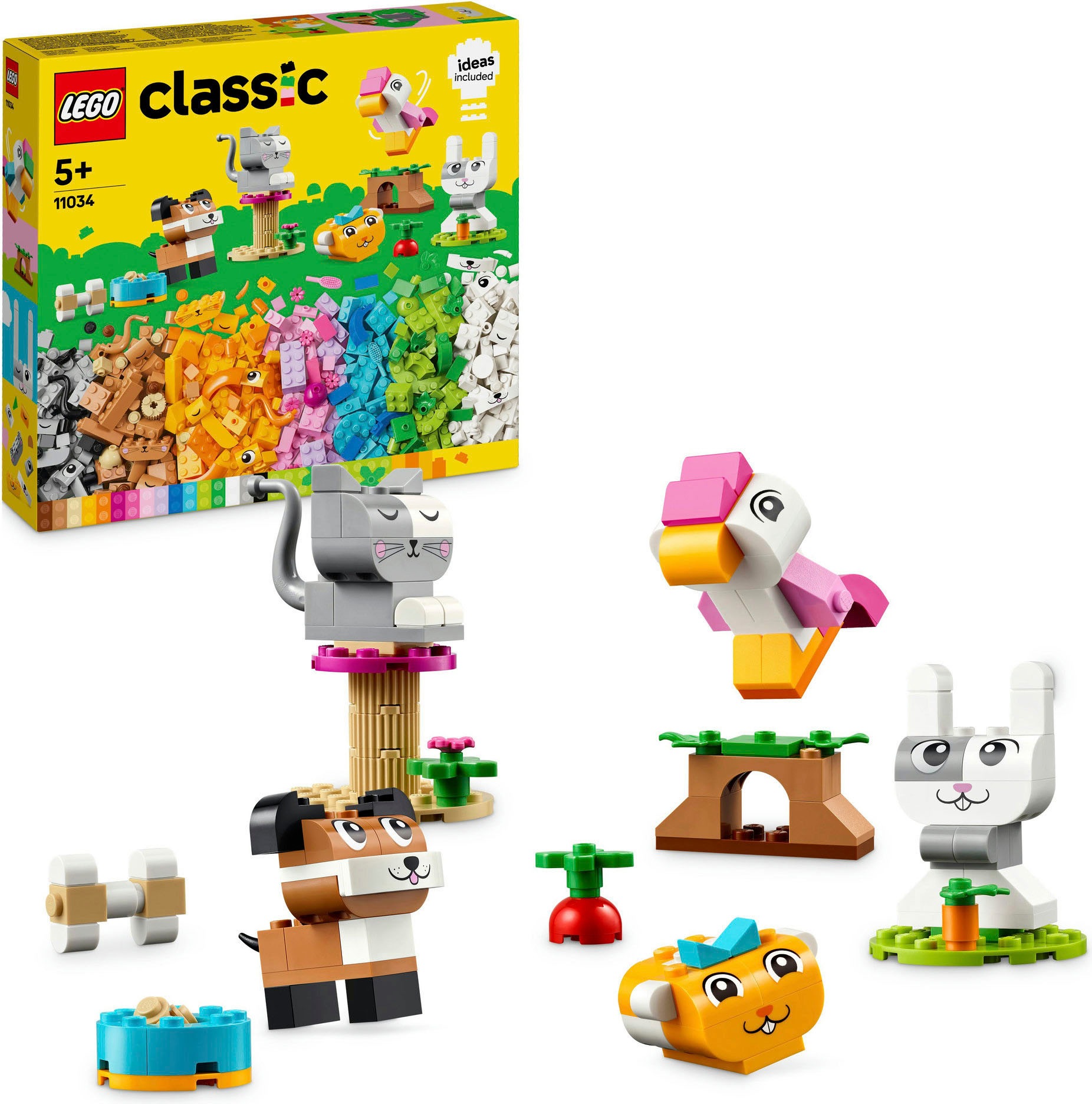LEGO Kinder Konstruktionsspielsteine "Kreative Tiere (11034), LEGO Classic", bunt, Kunststoff, Spielbausteine, Made in Europe