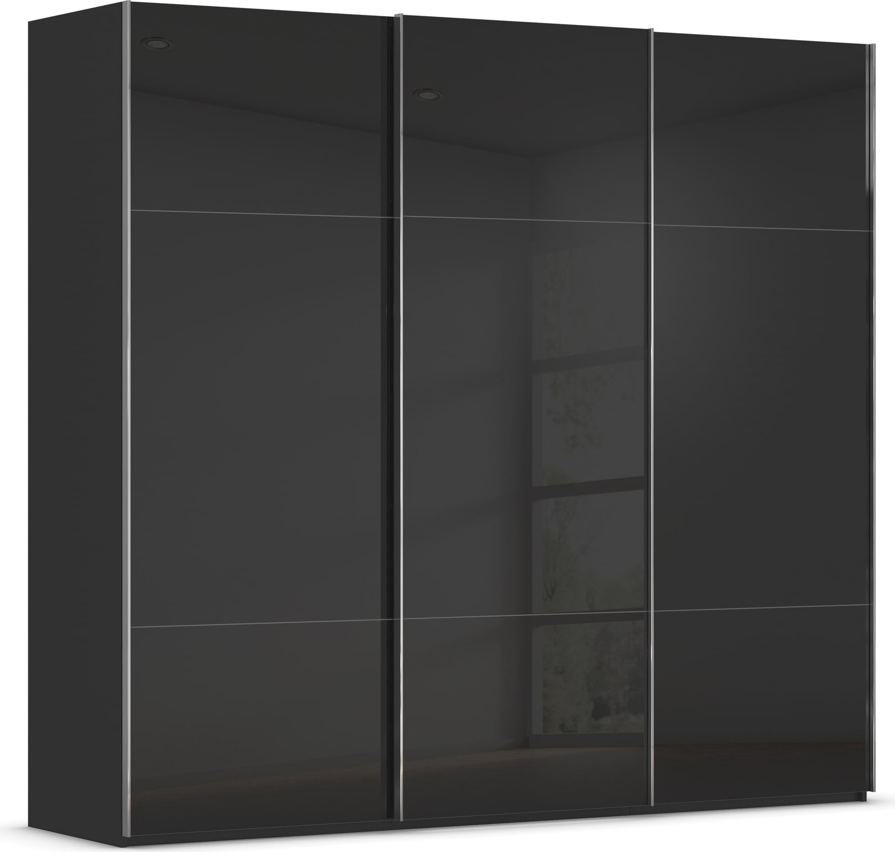 rauch Schwebetürenschrank "Kleiderschrank Schrank Garderobe Schlafzimmerschrank CONTIDO" 3 verschiedene Ausstattungen BASIC/CLASSIC/PREMIUM, aus hochwertigem Material in 6 Breiten 2 Griff-Farben MADE IN GERMANY