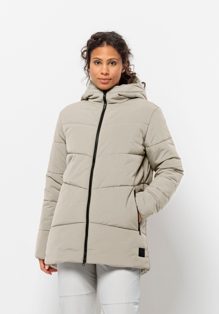 Jack Wolfskin Funktionsjacke "KAROLINGER LONG JKT W", mit Kapuze