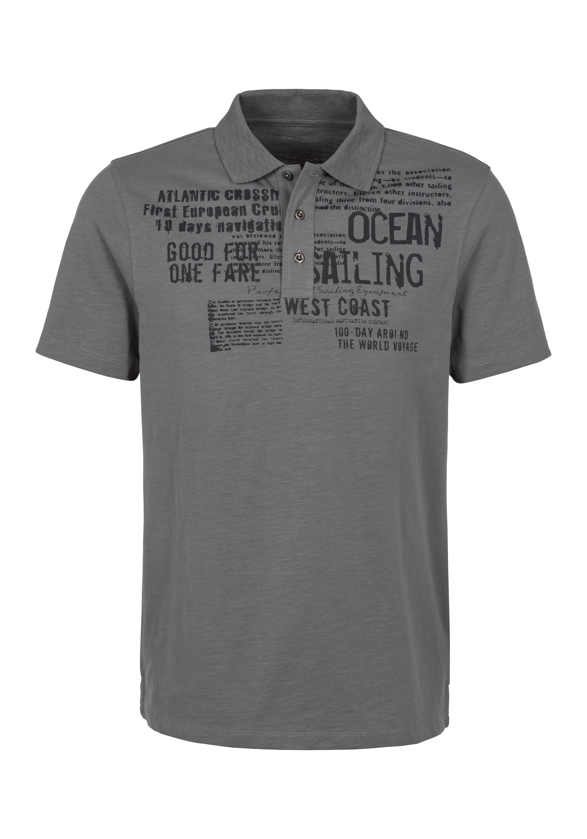 John Devin Poloshirt "mit Print", Regular-Fit, aus Slub-Qualität, mit Print günstig online kaufen