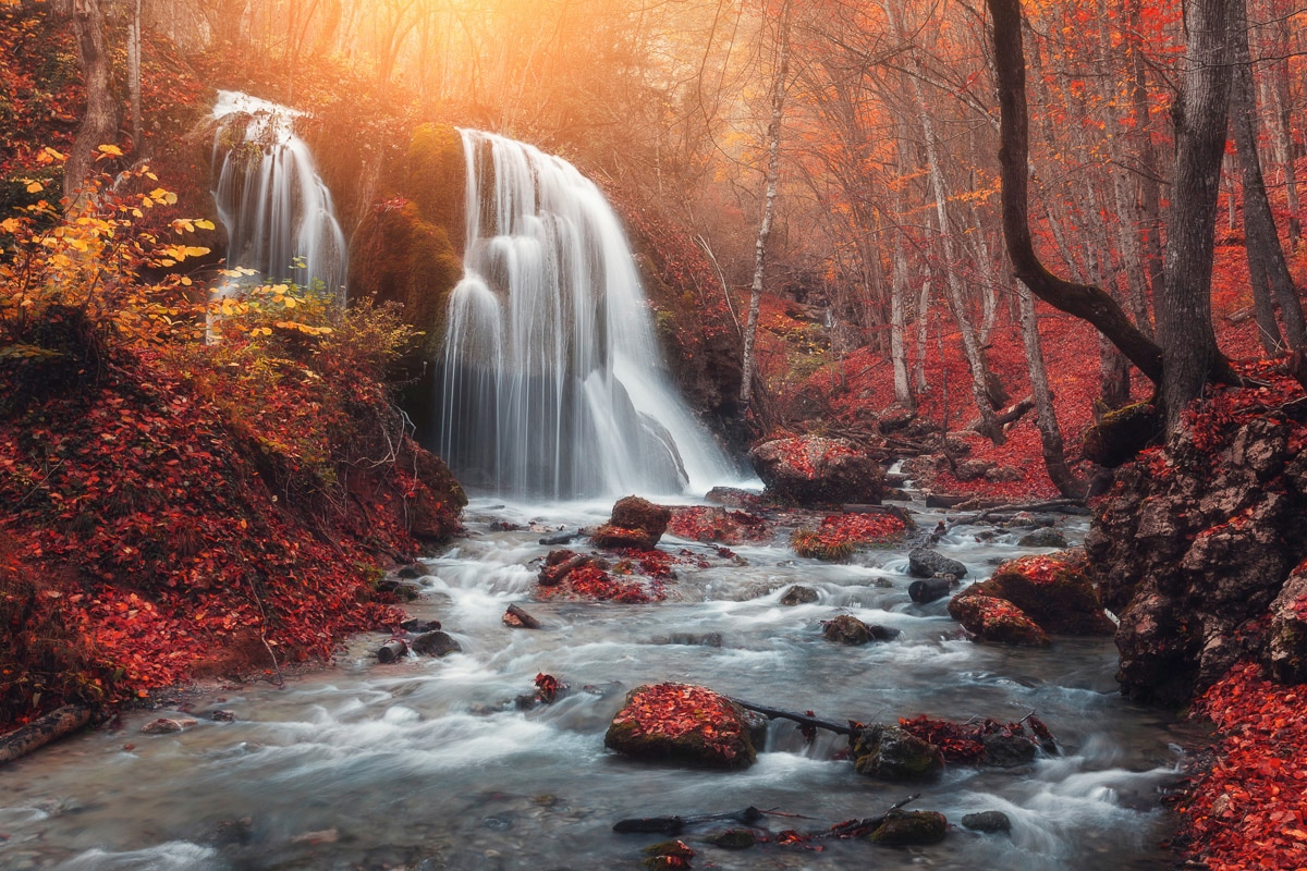 Papermoon Fototapete "Wasserfall im Wald"