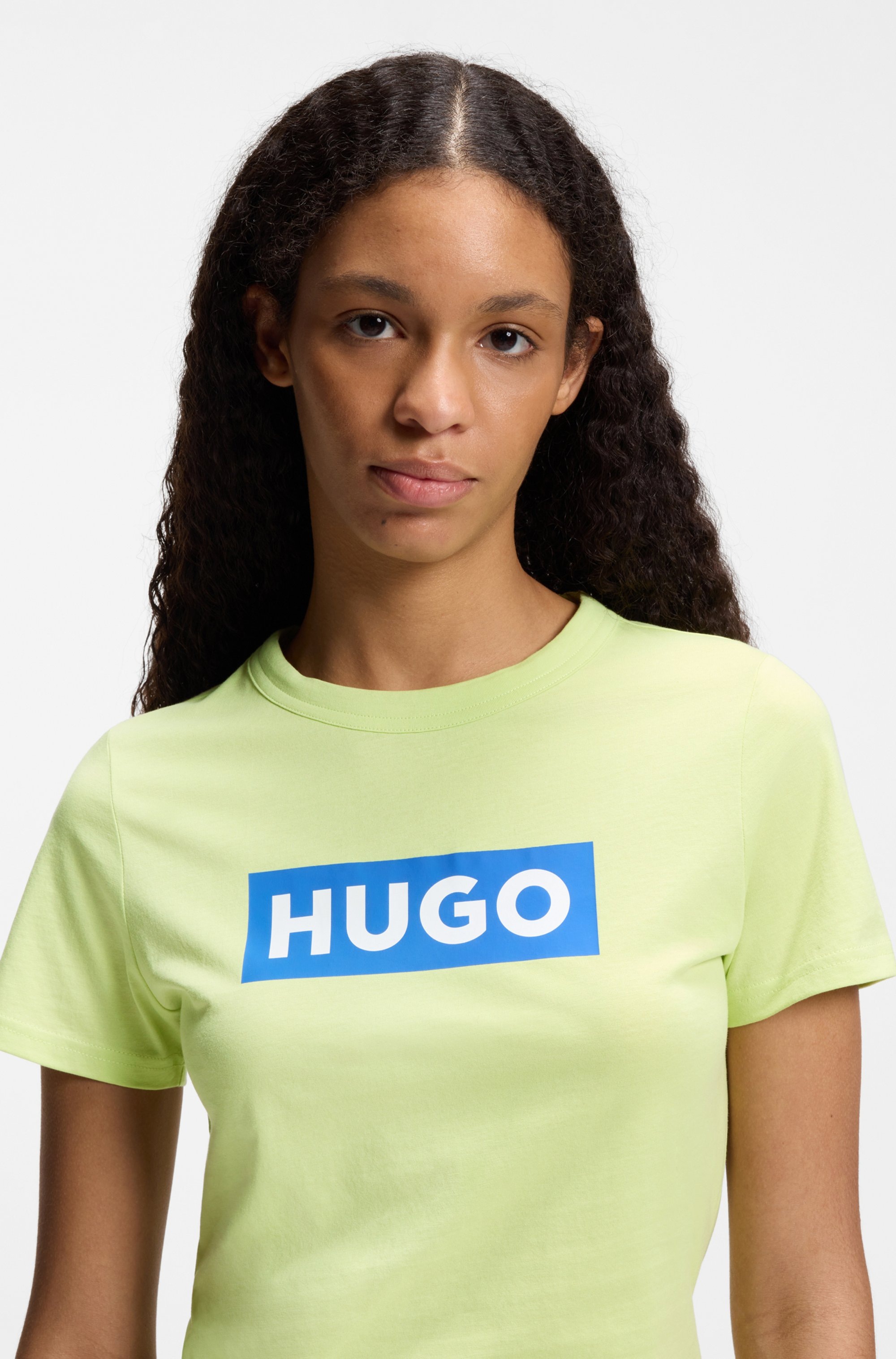 HUGO Blue T-Shirt "Classic Tee" mit Rundhals, Logodruck günstig online kaufen