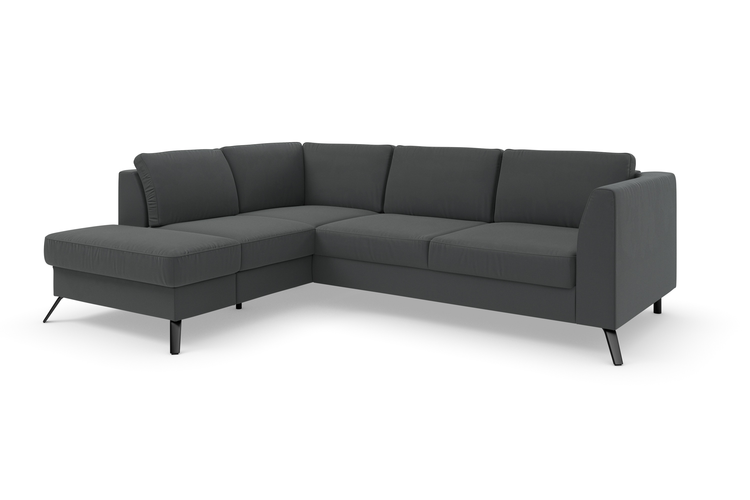 Thumbnail - sit&more Ecksofa "Olsen L-Form", inklusive Sitztiefenverstellung, wahlweise mit Bettfunktion, 15cm hoch
