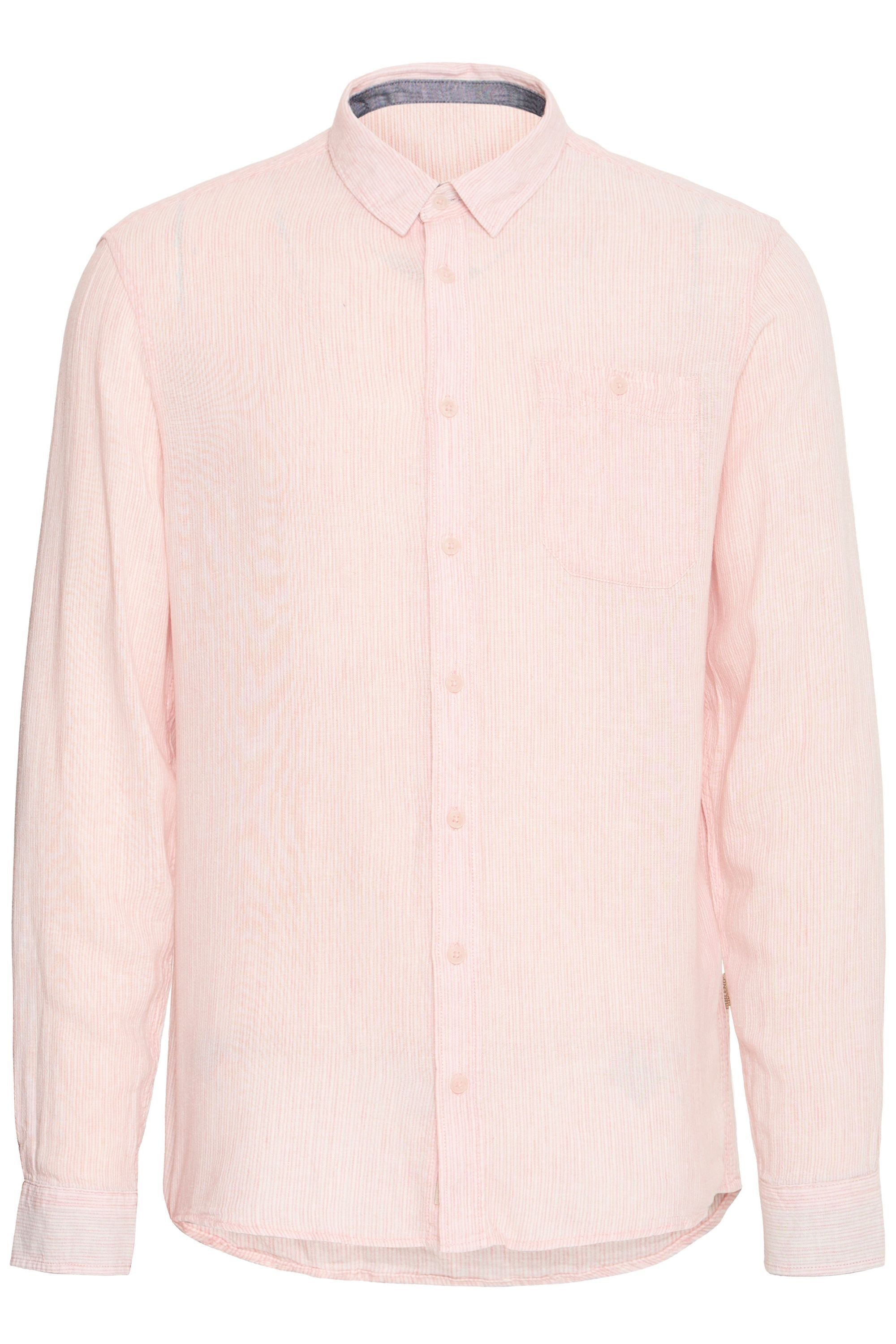 Blend Langarmhemd "BHBobby Shirt stripe", Stilvolles Langarmhemd aus Leinen günstig online kaufen