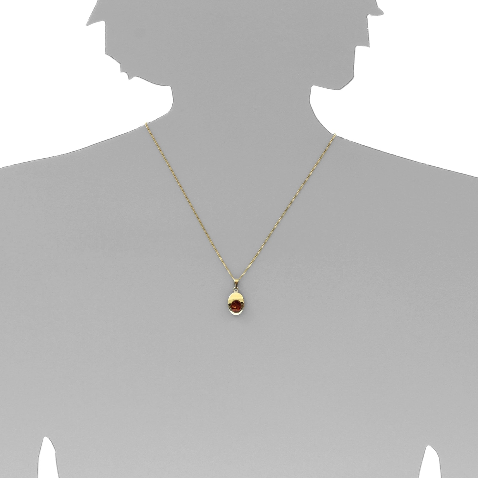 OSTSEE-SCHMUCK Kette und Anhänger Set »- Jessie - Gold 333/000 - Bernstein«
