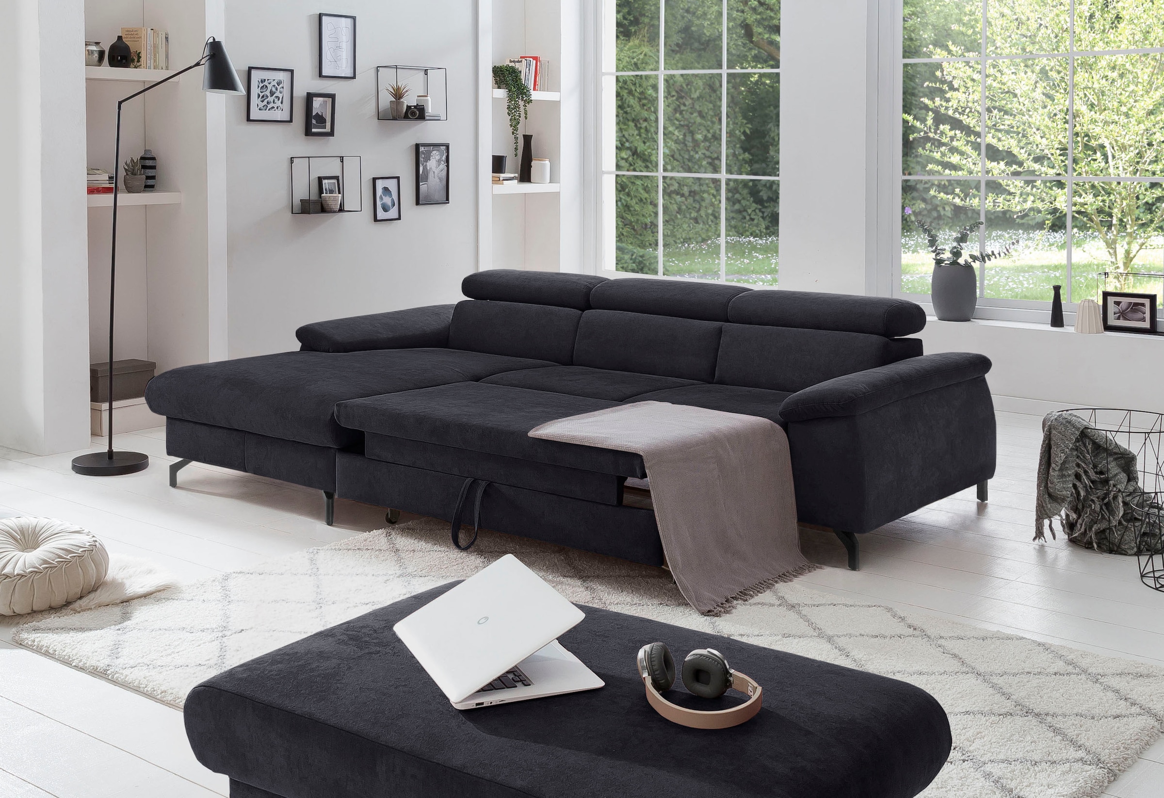 COTTA Ecksofa »Kitty L-Form«, inkl. Kopfteilverstellung, optional mit Bettfunktion u. Bettkasten