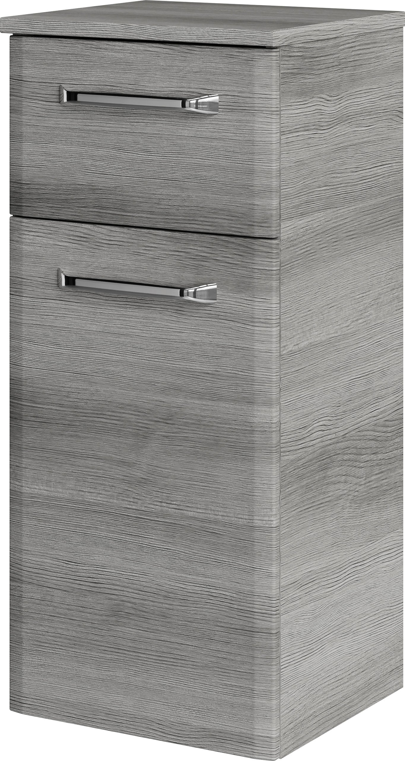 Saphir Unterschrank »Quickset Badschrank mit 1 Tür, 1 Schublade, 1 Glas-Einlegeboden«, 30 cm breit, Badezimmerschrank inkl. Türdämpfer, Griffe in Chrom Glanz