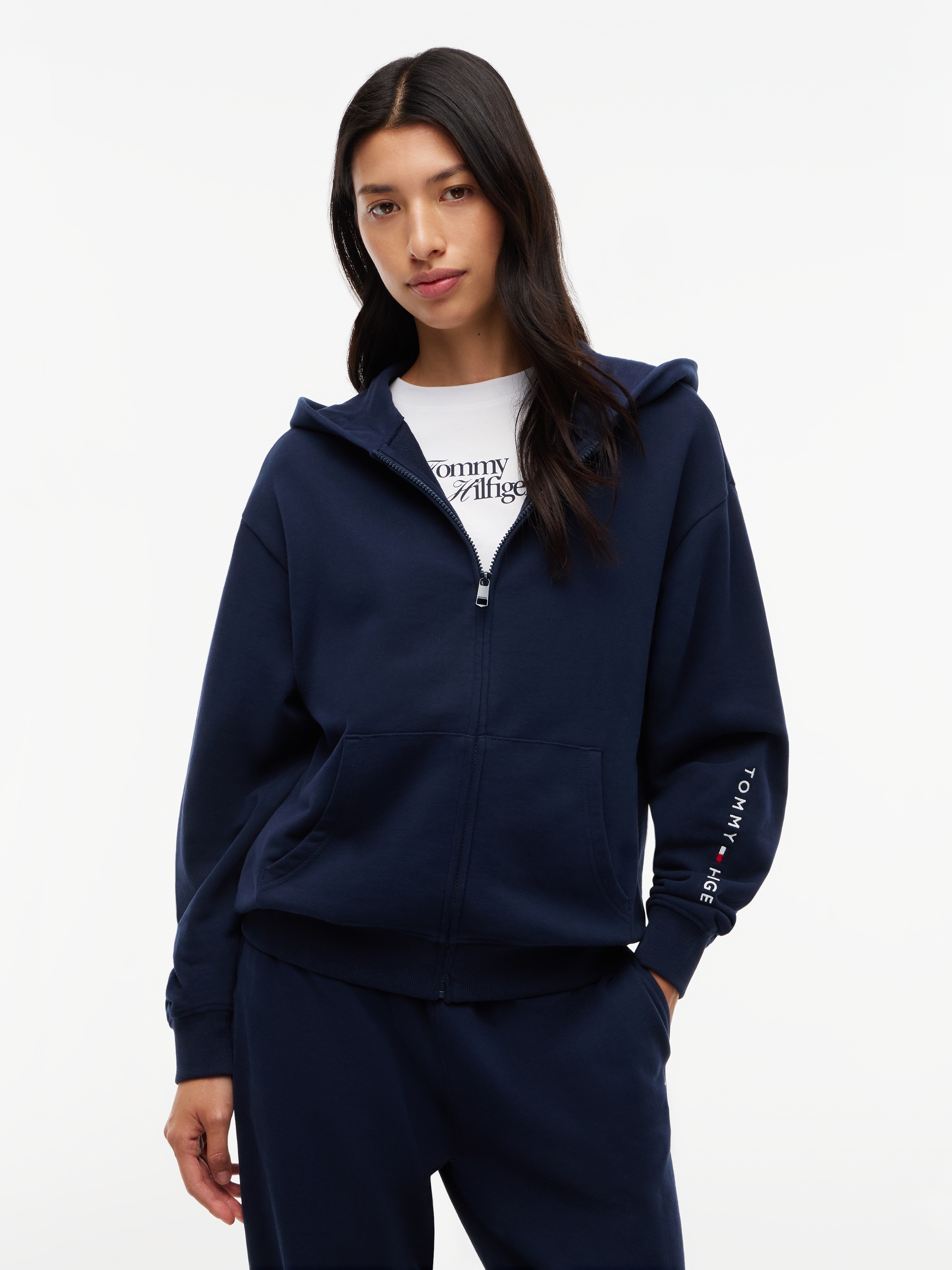 Tommy Hilfiger Underwear Kapuzensweatjacke Packung, normale Passform, Schriftzug am Ärmel