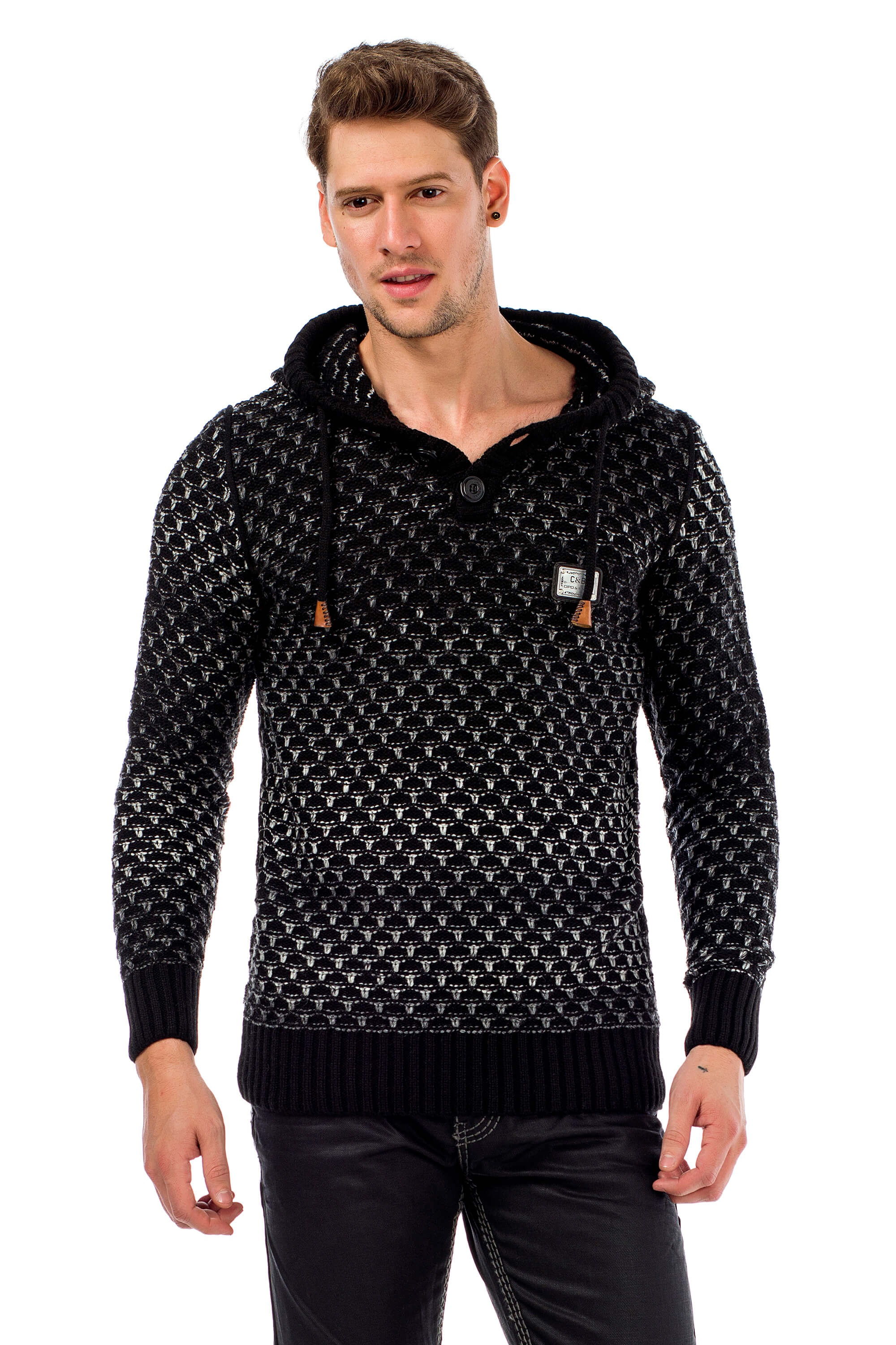 Cipo & Baxx Kapuzensweatshirt, mit coolem Muster
