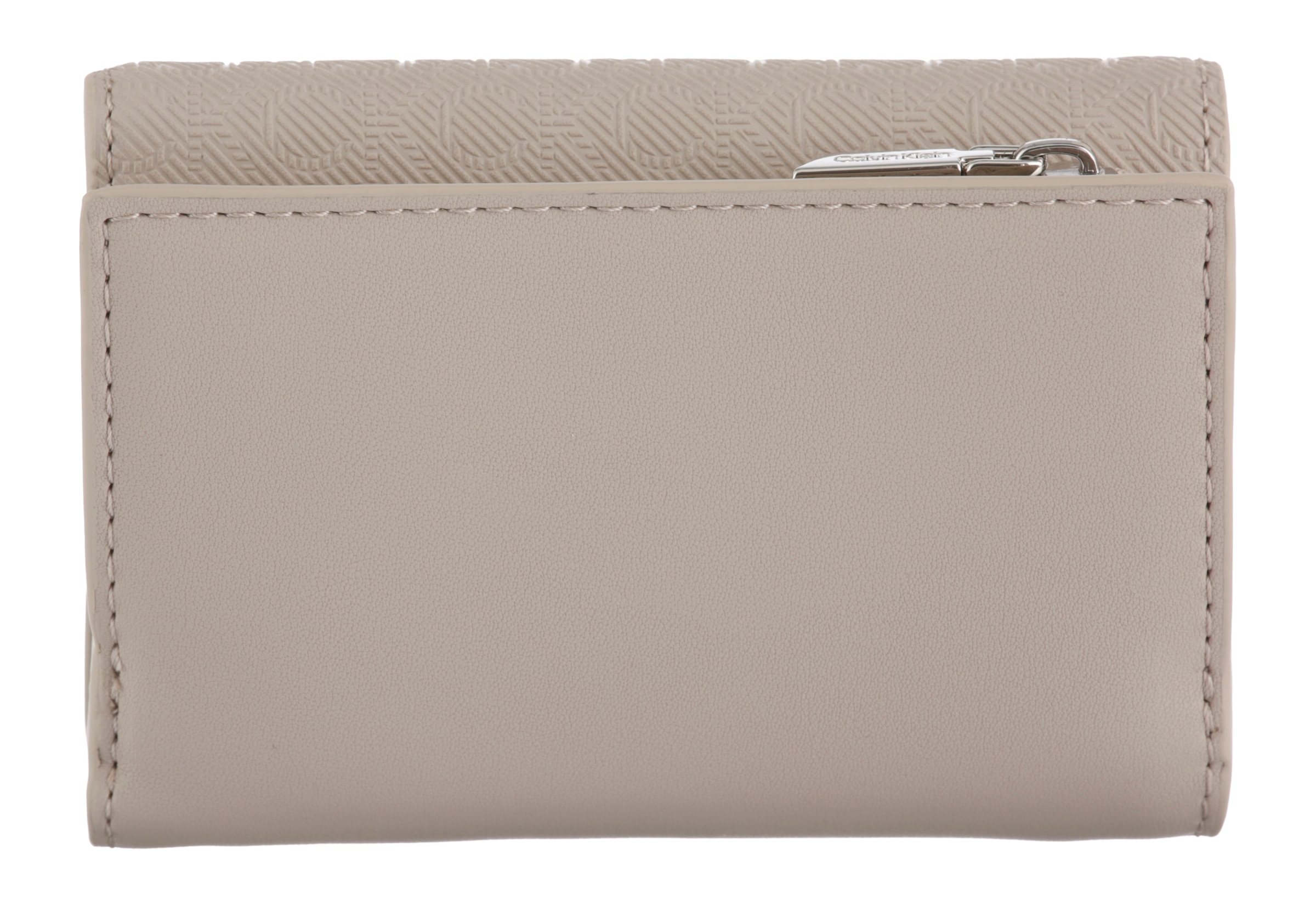 Calvin Klein Geldbörse »CK MUST AOP SMALL TRIFOLD W ZIP«, Damen Portemonnaie, Geldbeutel mit Metall-Logo